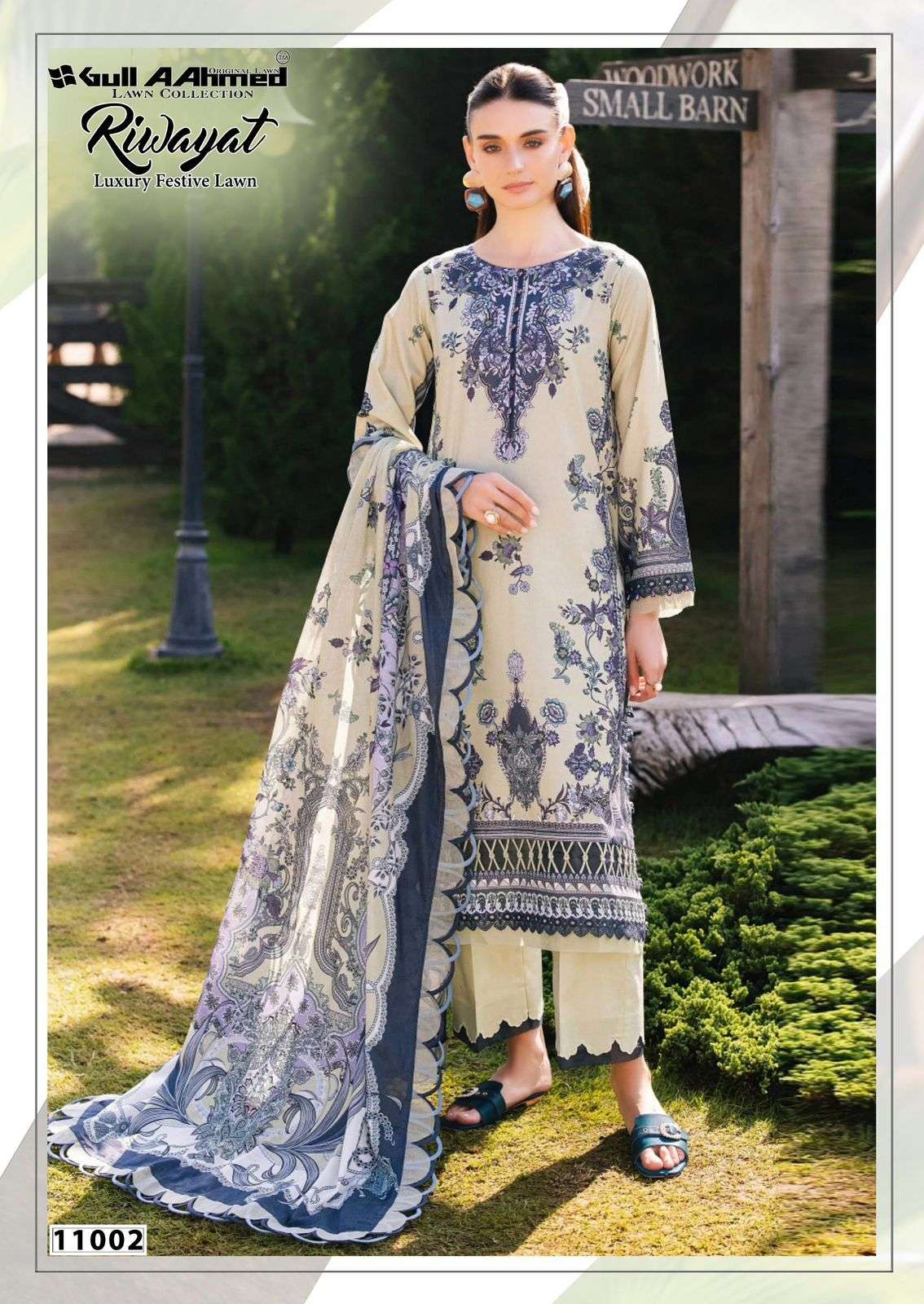 GULL AAHMED RIWAYAT VOL 11 LAWN COTTON DIGITAL PRINTS SALWAR SUIT	