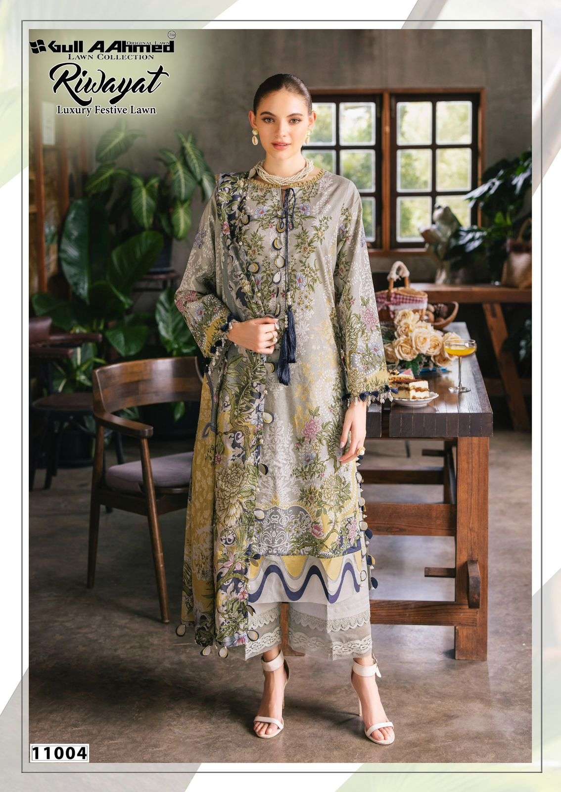 GULL AAHMED RIWAYAT VOL 11 LAWN COTTON DIGITAL PRINTS SALWAR SUIT	