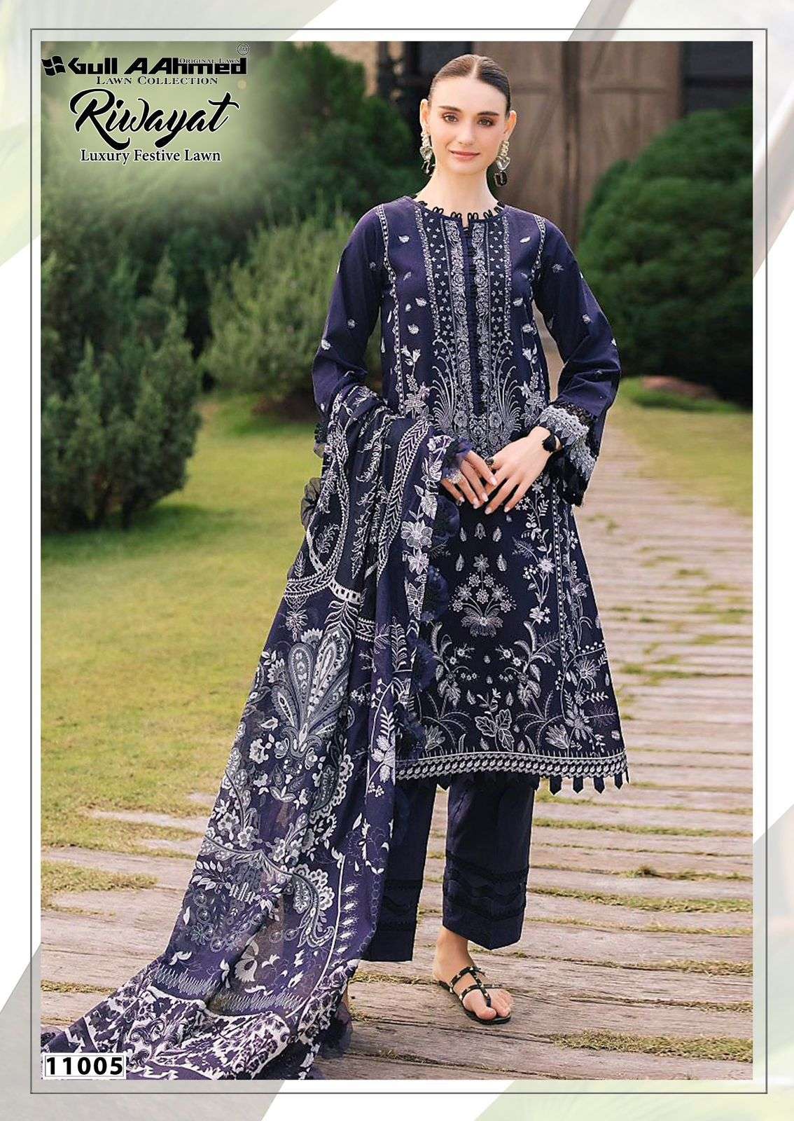 GULL AAHMED RIWAYAT VOL 11 LAWN COTTON DIGITAL PRINTS SALWAR SUIT	
