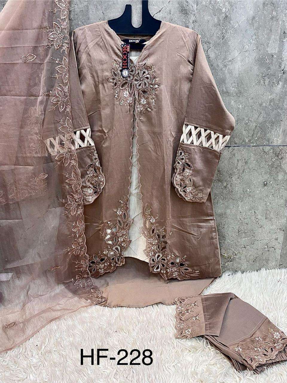 HOOR TEX DESIGN NO - HF 228 ABC CRISTAL VISCOSE READYMADE SUIT 