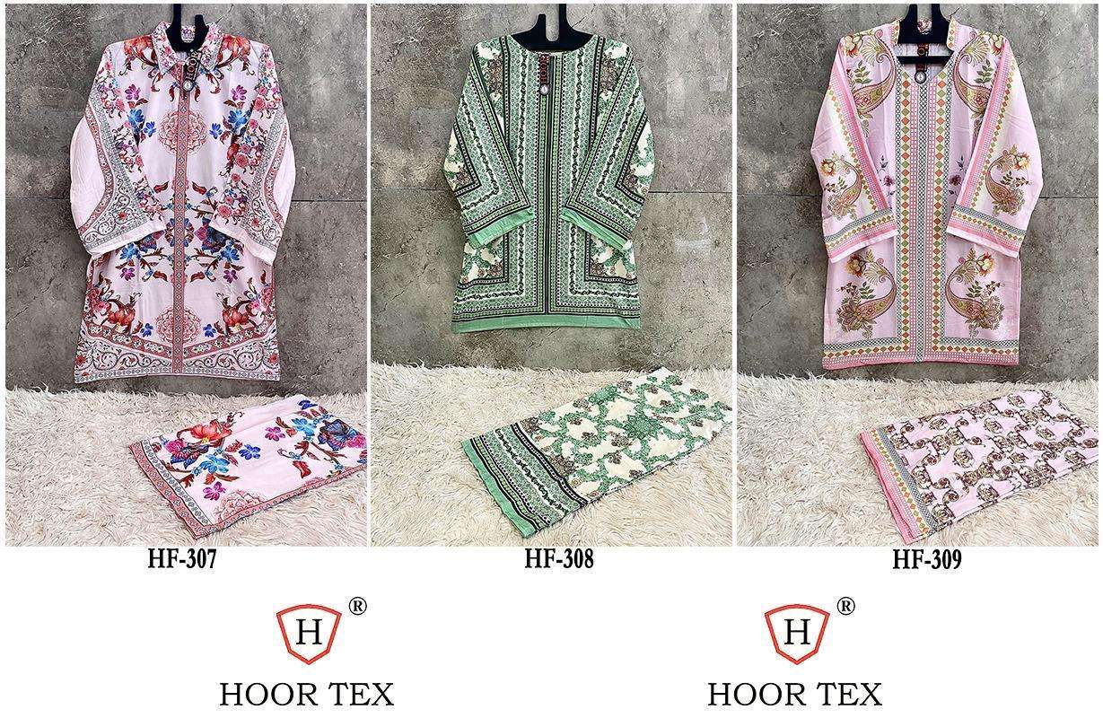 HOOR TEX DESIGN NO - HF 307 - 316 RAYON SATIN PRINTED READYMADE CO-ORD SET