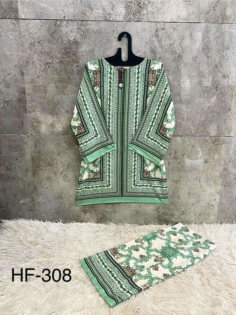 HOOR TEX DESIGN NO - HF 307 - 316 RAYON SATIN PRINTED READYMADE CO-ORD SET