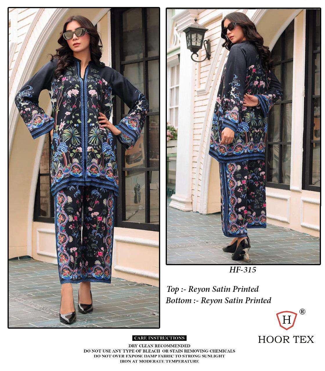 HOOR TEX DESIGN NO - HF 307 - 316 RAYON SATIN PRINTED READYMADE CO-ORD SET