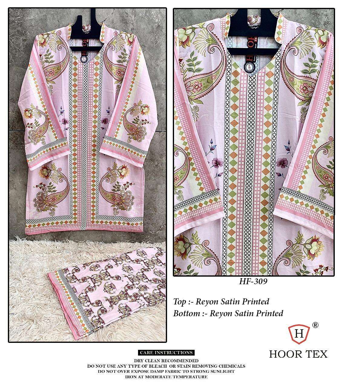 HOOR TEX DESIGN NO - HF 307 - 316 RAYON SATIN PRINTED READYMADE CO-ORD SET