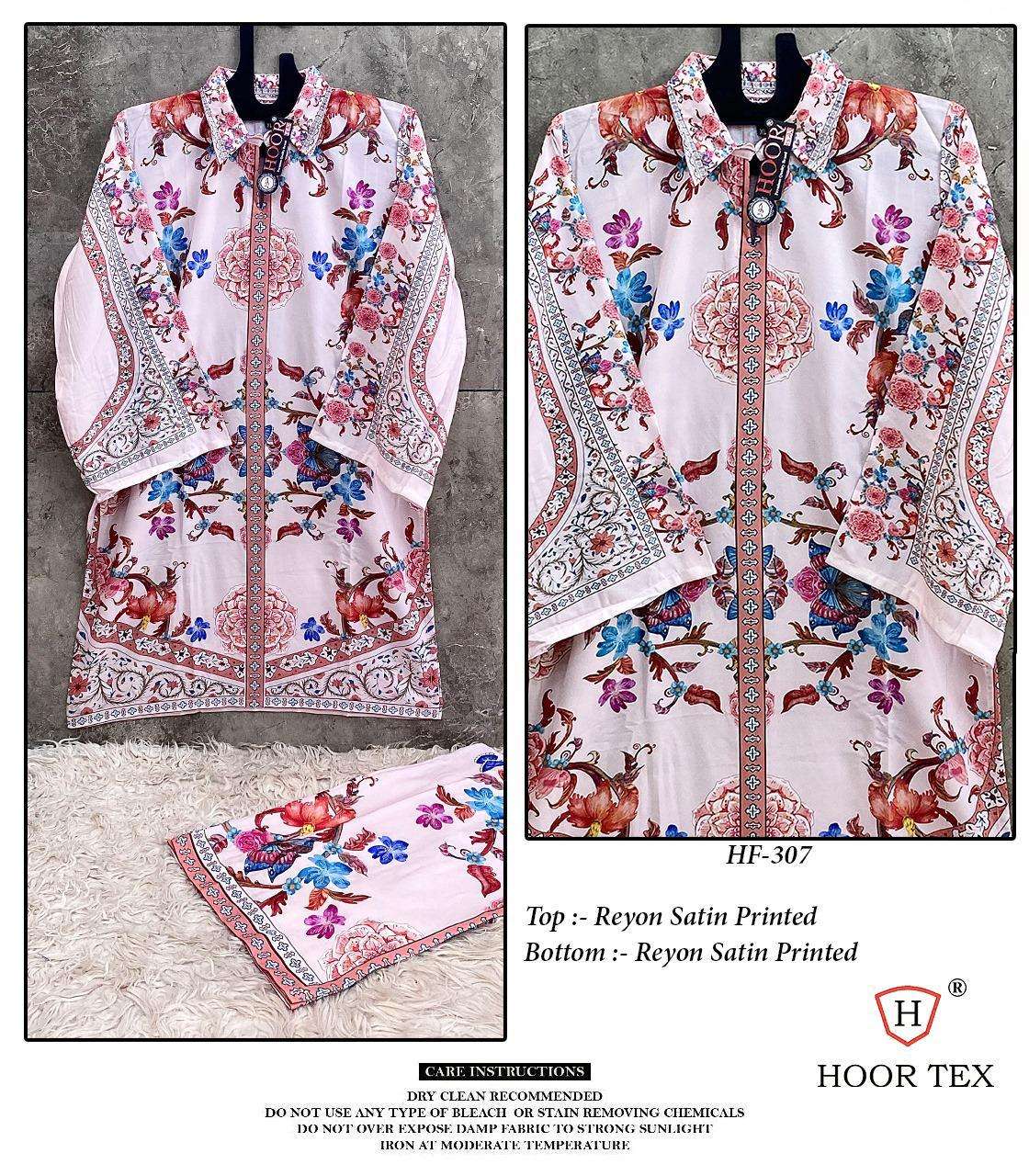 HOOR TEX DESIGN NO - HF 307 - 316 RAYON SATIN PRINTED READYMADE CO-ORD SET
