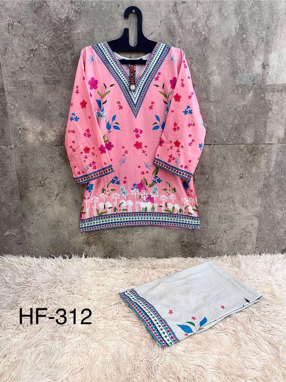 HOOR TEX DESIGN NO - HF 307 - 316 RAYON SATIN PRINTED READYMADE CO-ORD SET