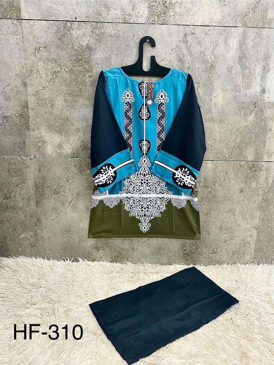 HOOR TEX DESIGN NO - HF 307 - 316 RAYON SATIN PRINTED READYMADE CO-ORD SET