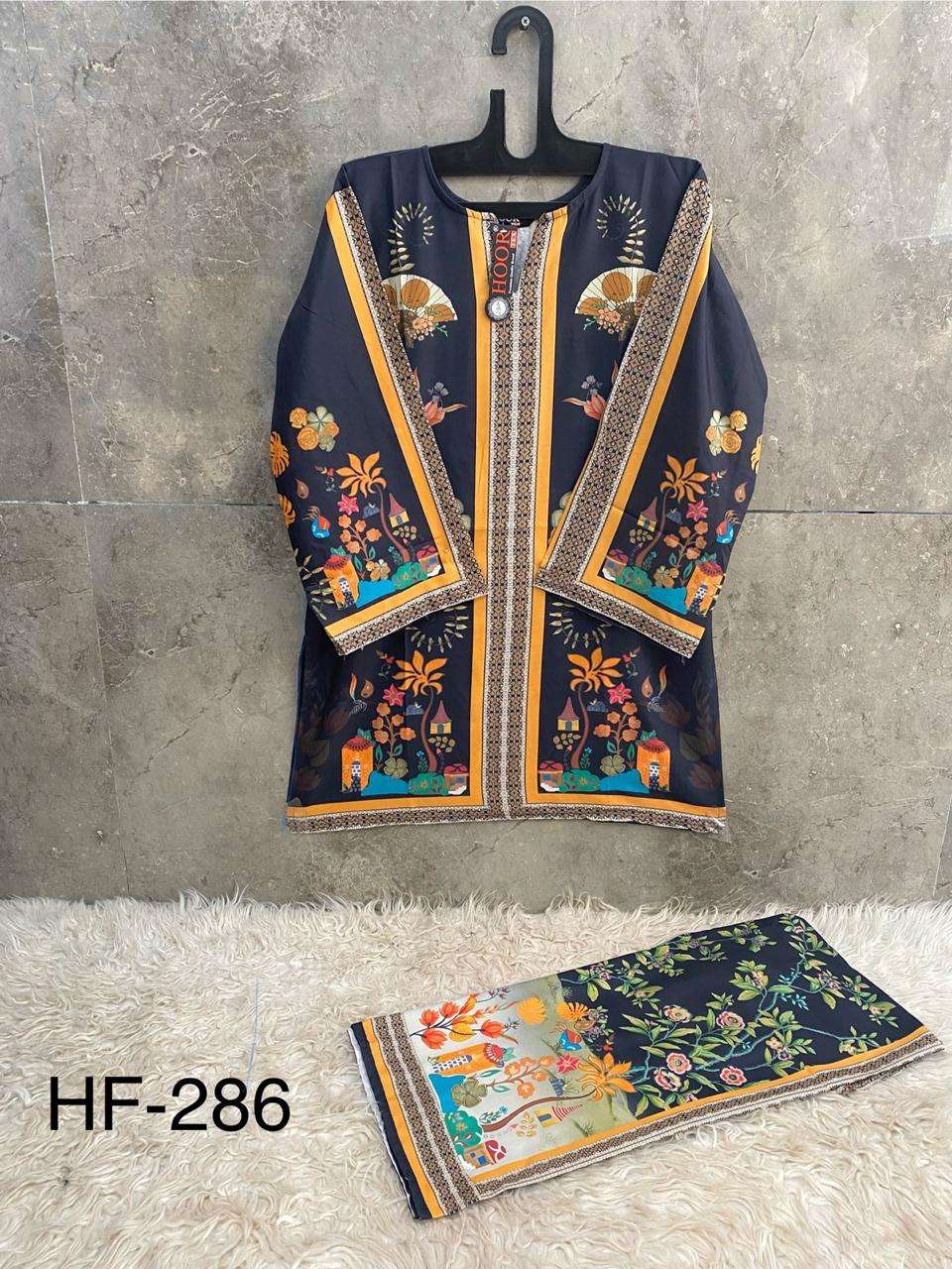 HOOR TEX DESIGN NO -  IMPORTED COTTON PRINTED PAKISTANI CO-ORDSET
