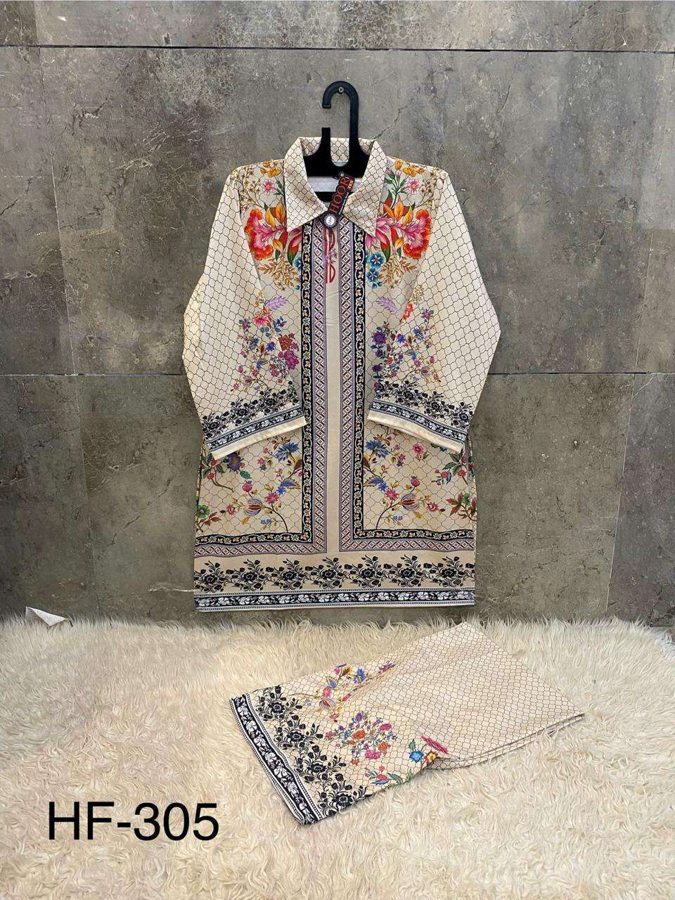 HOOR TEX DESIGN NO -  IMPORTED COTTON PRINTED PAKISTANI CO-ORDSET