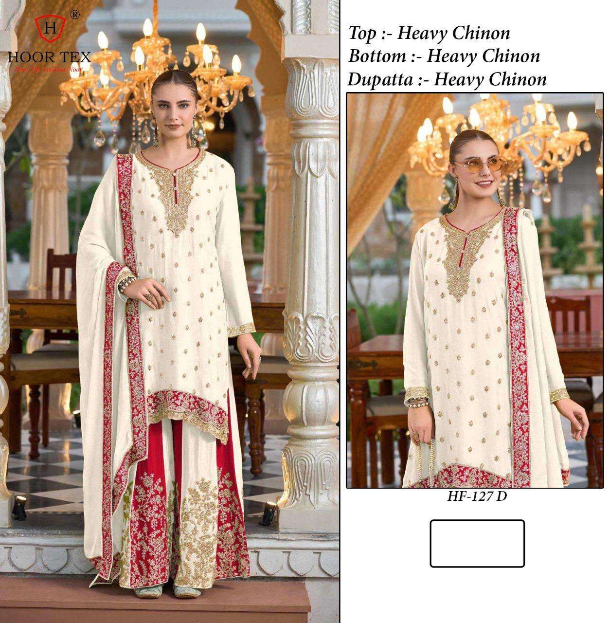 HOOR TEX HF 127 FANCY EMBROIDERY DESIGNER WORK READY MADE PAKISTANI SUIT