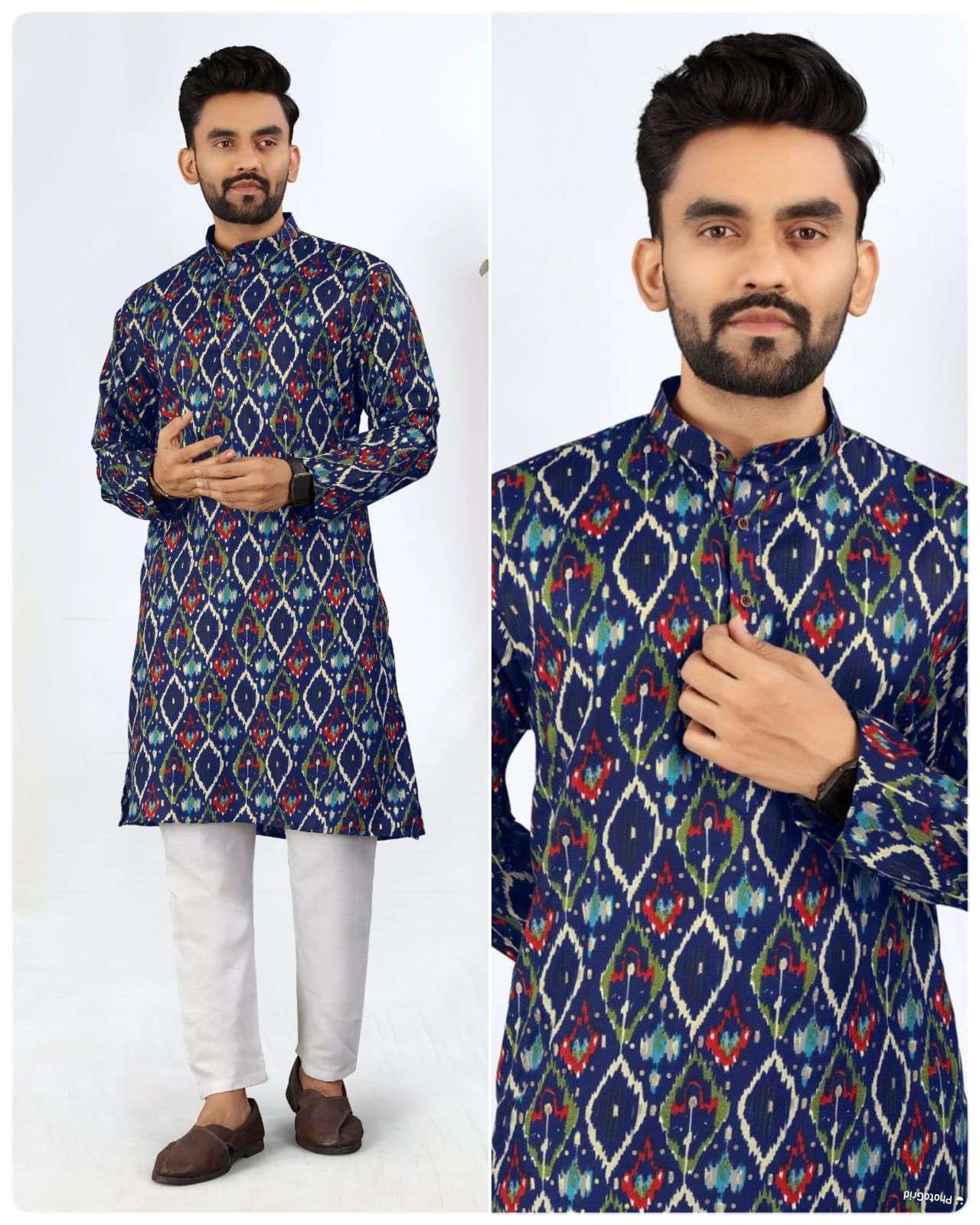 INLI VASTRA 2.0 RAYON PRINT FANCY MENS WEAR KURTA 