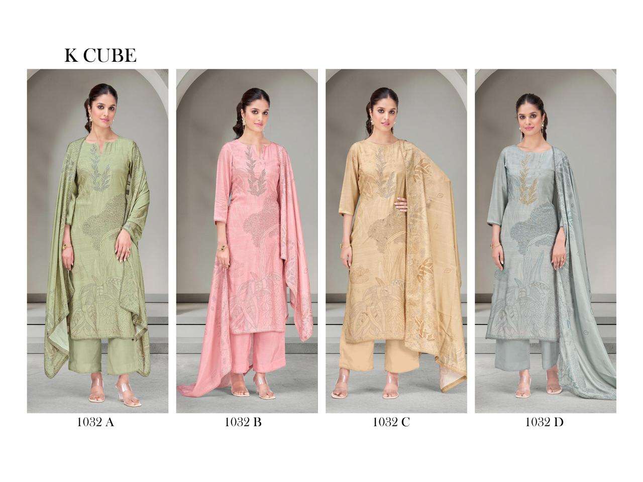 K CUBE KAVYA MUSLIN DIGITAL PRINT WITH FANCY EMBROIDERY WORK SUIT