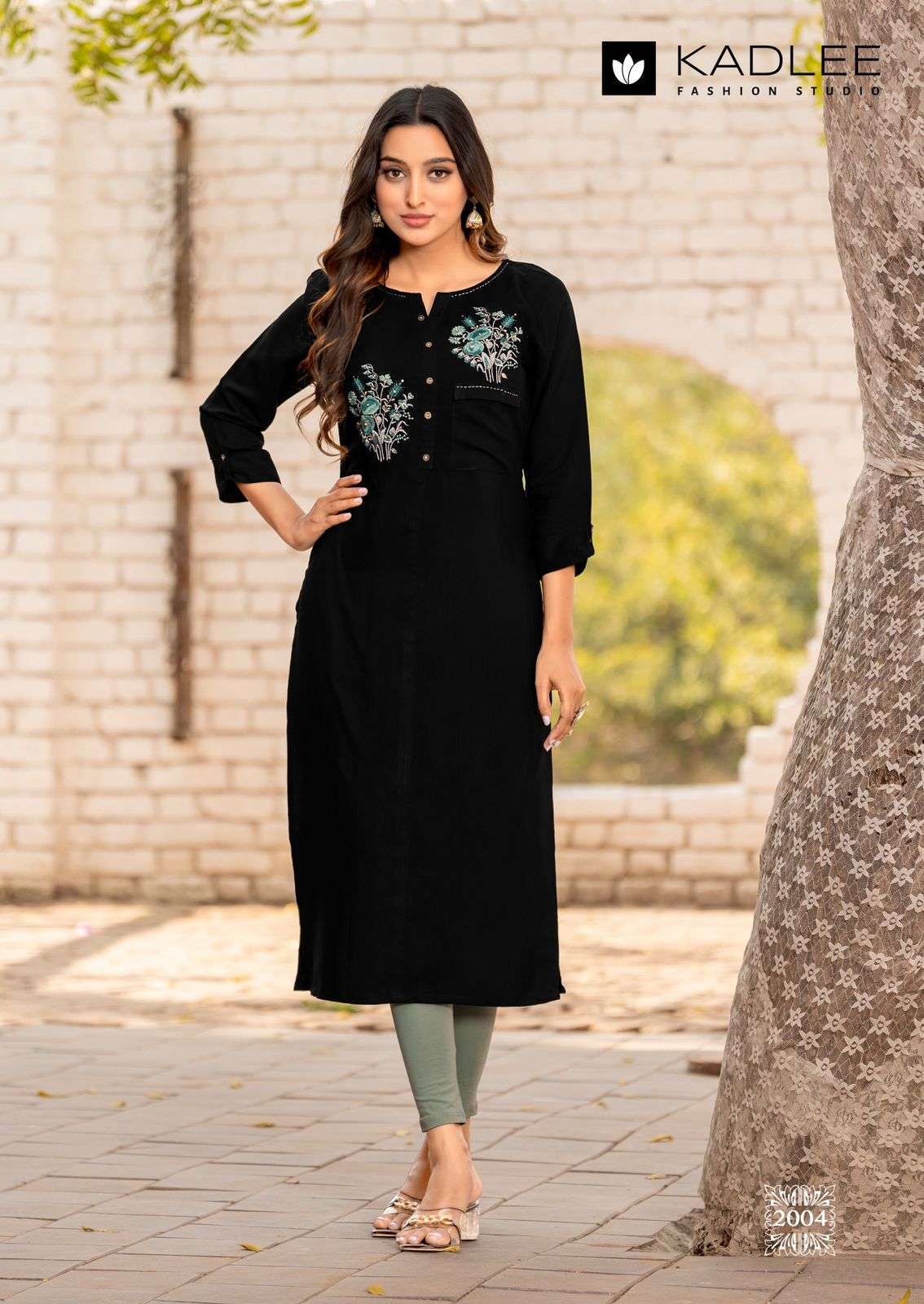 KADLEE FASHION SUMER RAYON FANCY HAND WORKS LADIES KURTI 