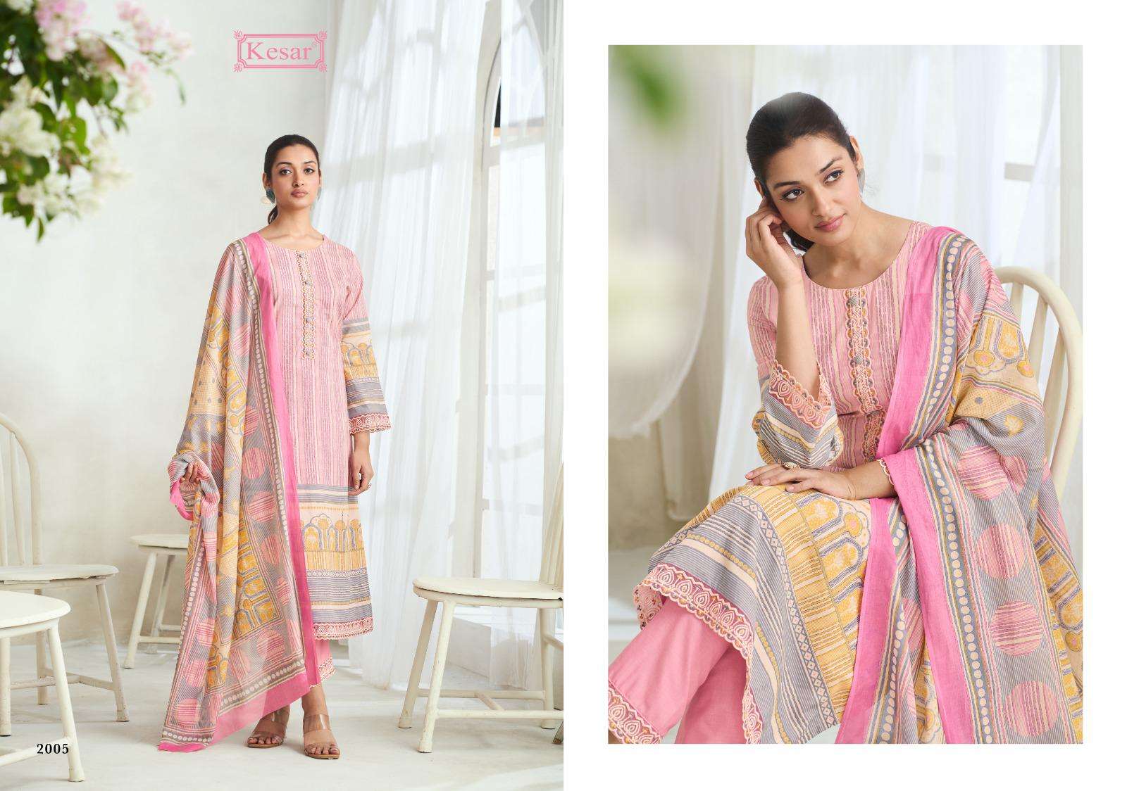 KESAR IBADAT COTTON PRINTED WITH FANCY EMBROIDERY WORK LADIES SUIT