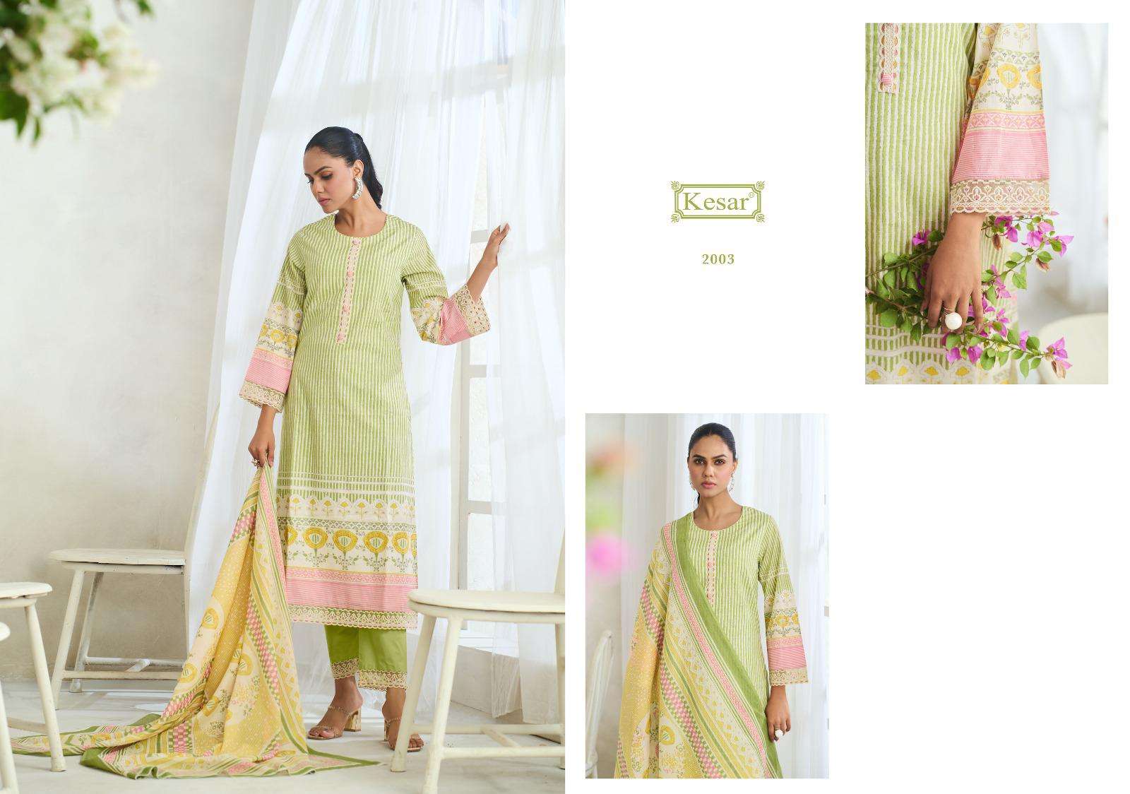 KESAR IBADAT COTTON PRINTED WITH FANCY EMBROIDERY WORK LADIES SUIT