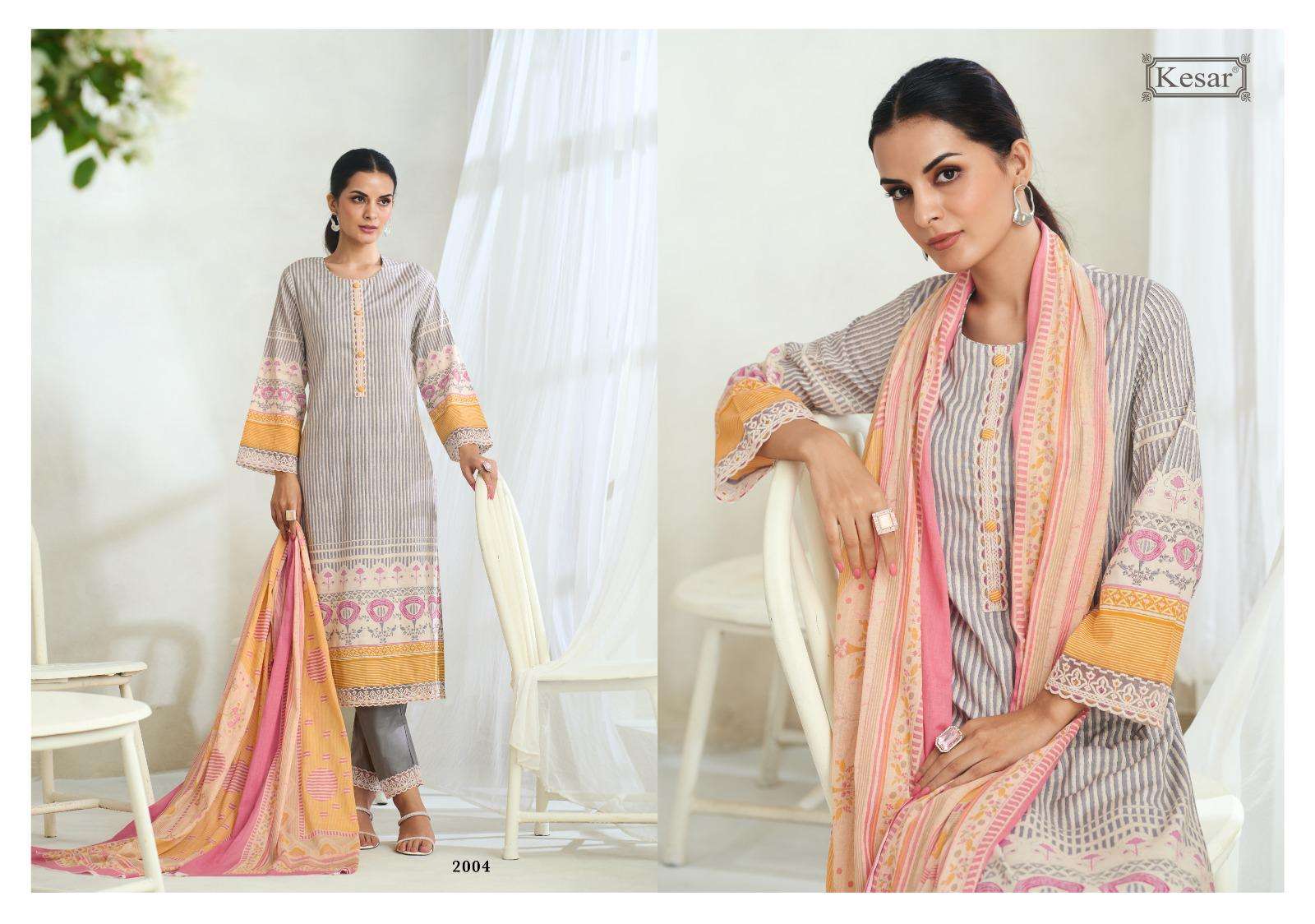 KESAR IBADAT COTTON PRINTED WITH FANCY EMBROIDERY WORK LADIES SUIT