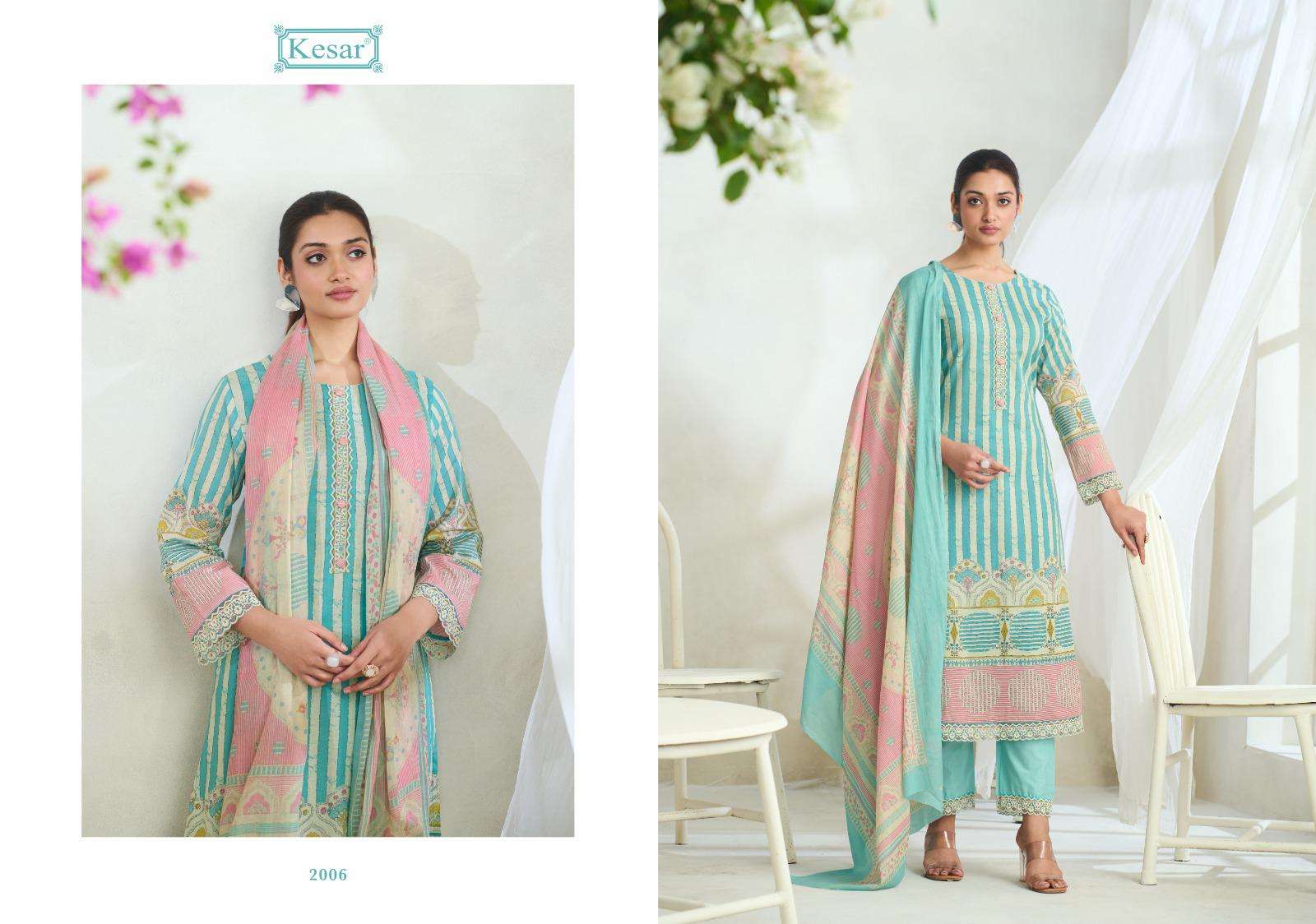 KESAR IBADAT COTTON PRINTED WITH FANCY EMBROIDERY WORK LADIES SUIT