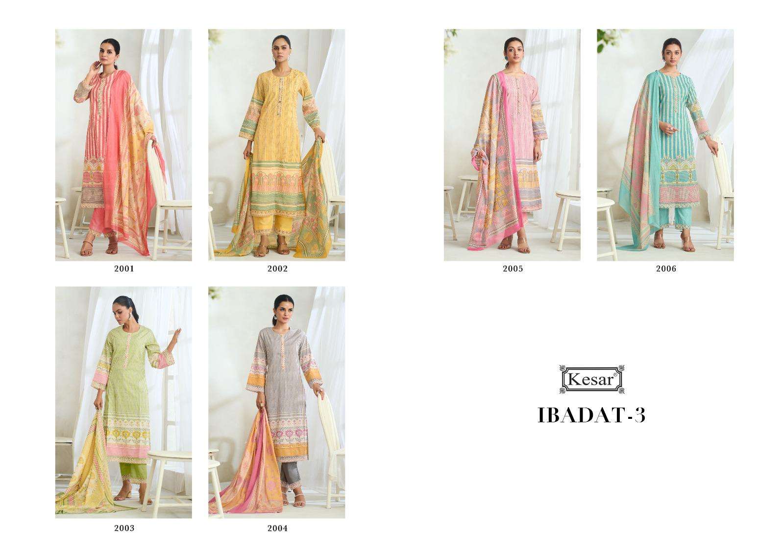 KESAR IBADAT COTTON PRINTED WITH FANCY EMBROIDERY WORK LADIES SUIT