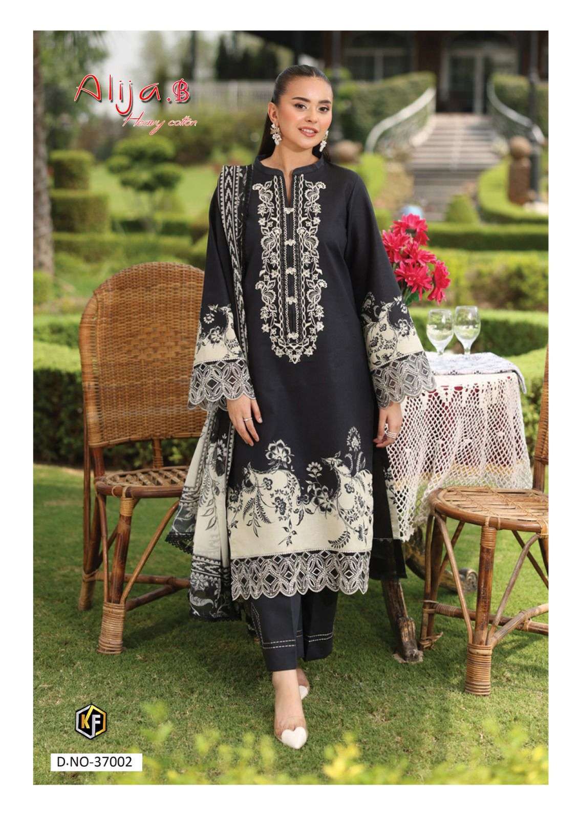 KEVAL FAB ALIJA B VOL 37 COTTON DIGITAL KARACHI PRINTS SUIT