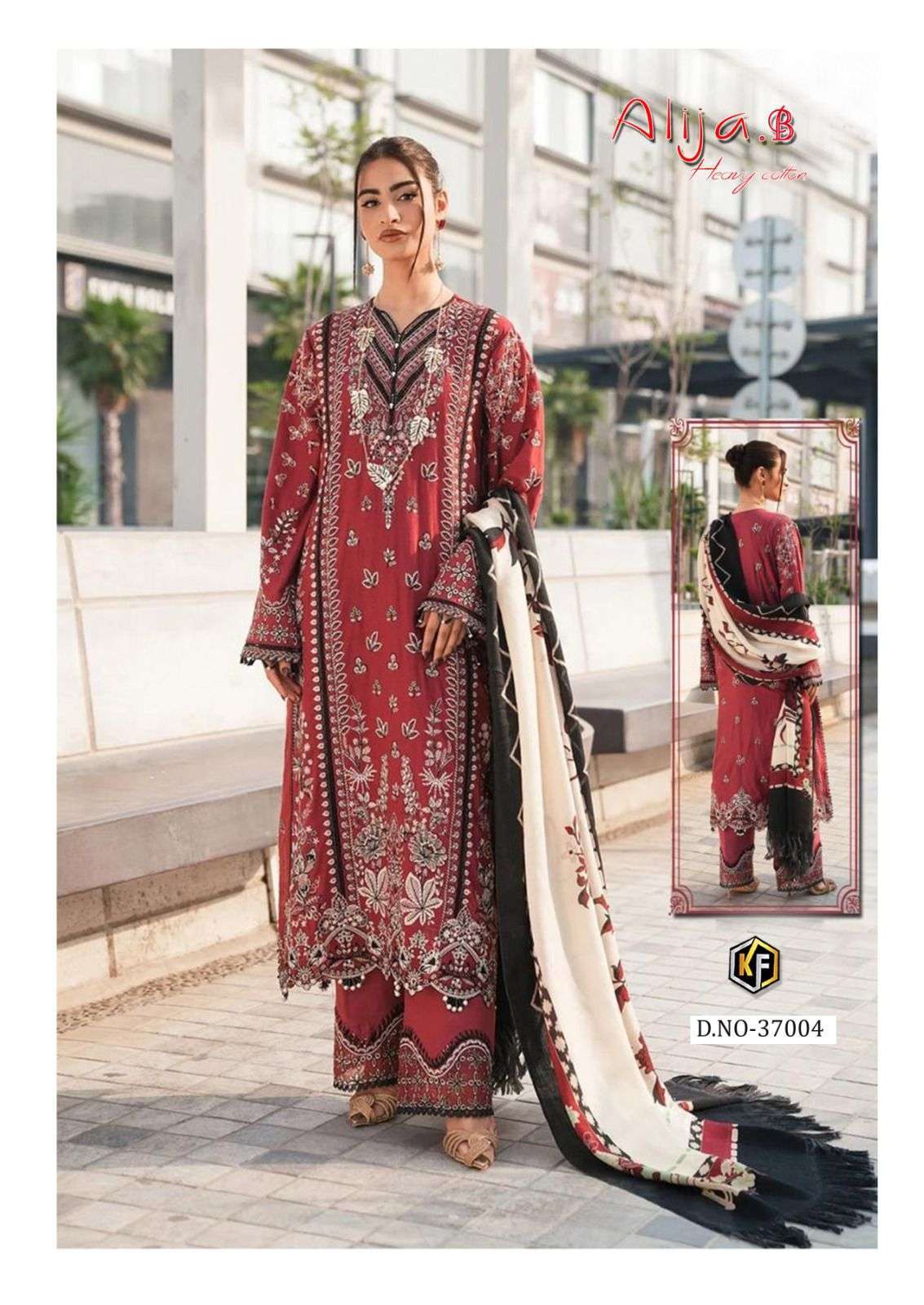 KEVAL FAB ALIJA B VOL 37 COTTON DIGITAL KARACHI PRINTS SUIT