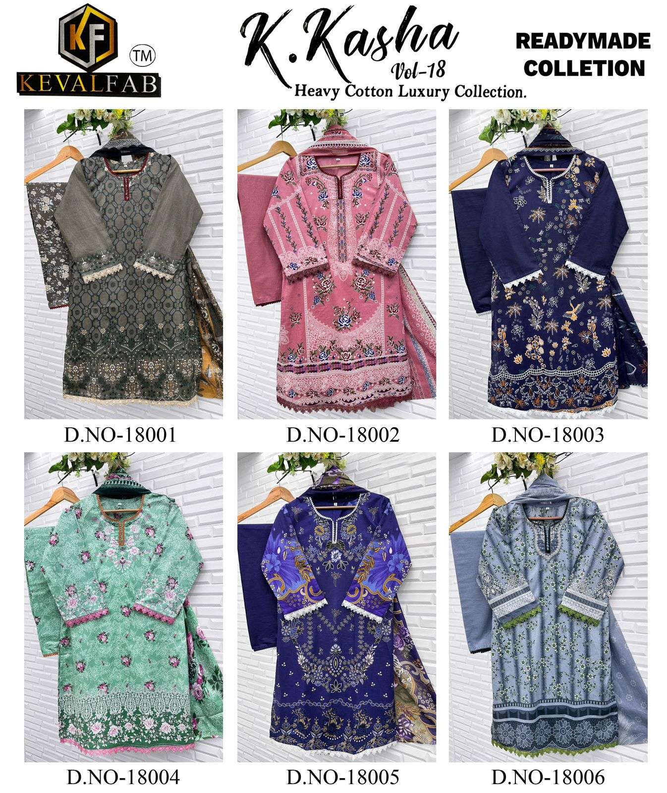KEVAL FAB  K KASHA VOL 18 READY MADE COLLECTION 