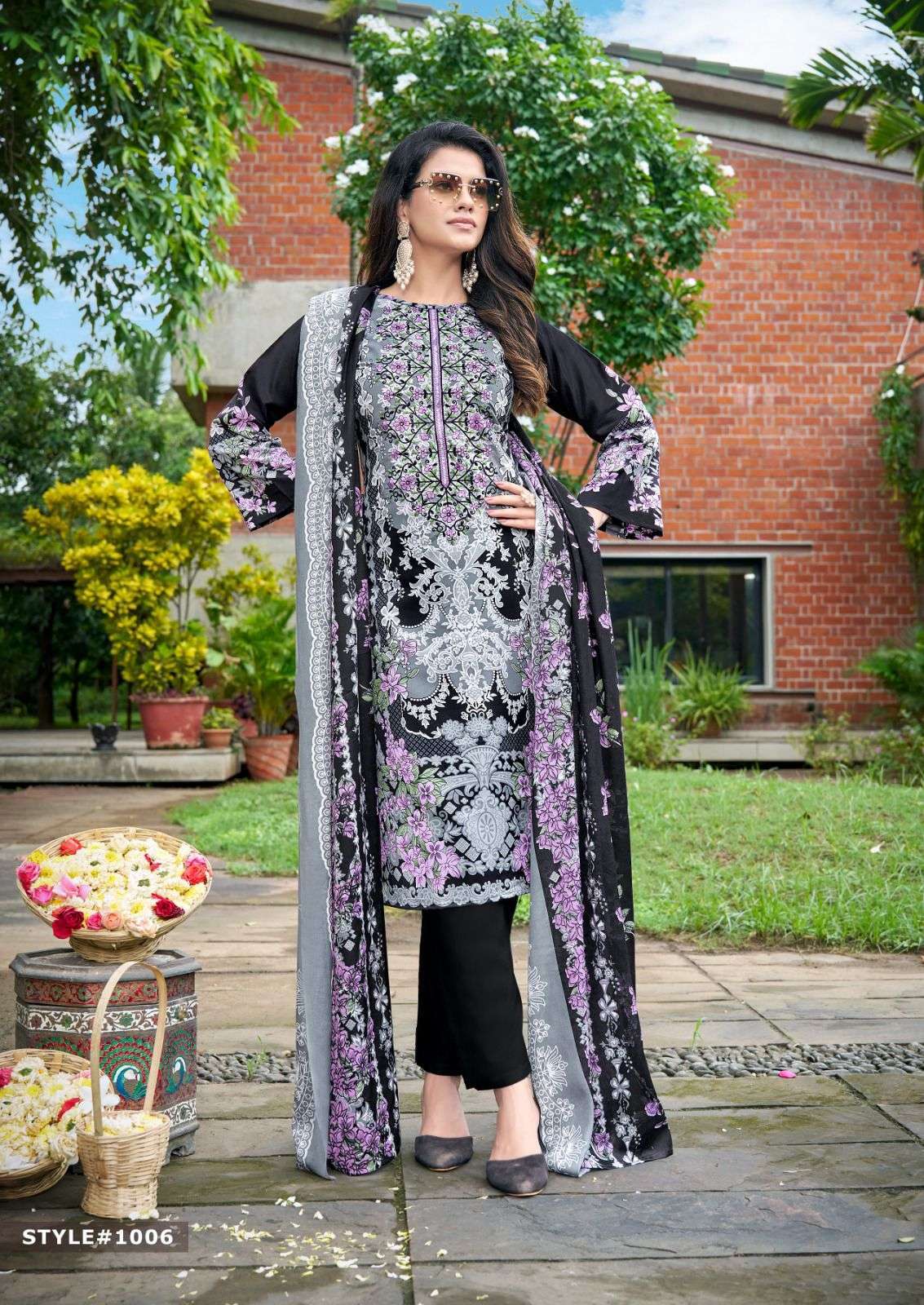 KEVAL FAB MIZAJ  M PRINTS VOL 1 COTTON DIGITAL PRINT WITH WORK SALWAR SUIT