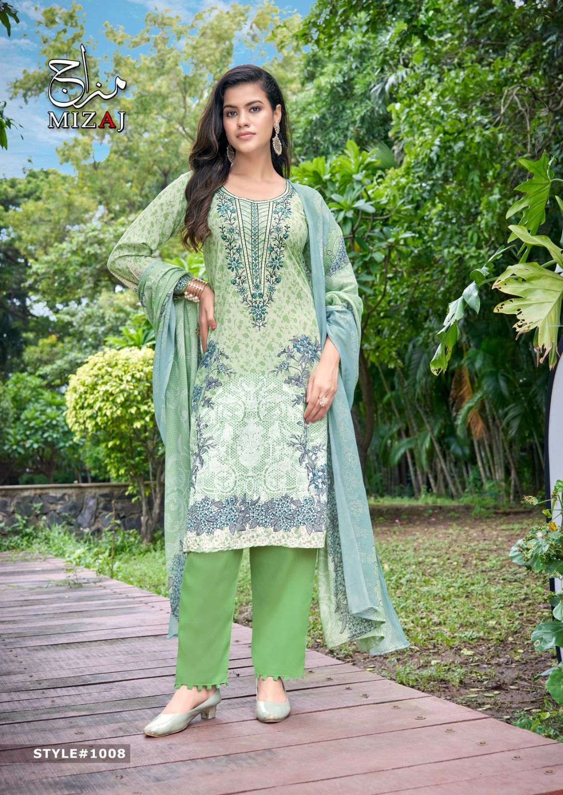 KEVAL FAB MIZAJ  M PRINTS VOL 1 COTTON DIGITAL PRINT WITH WORK SALWAR SUIT