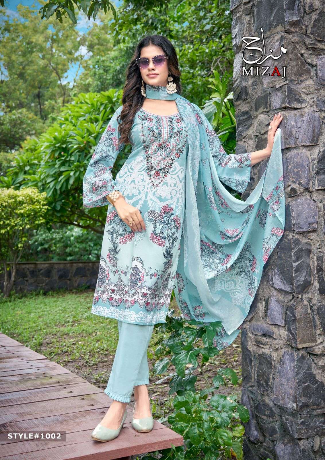 KEVAL FAB MIZAJ  M PRINTS VOL 1 COTTON DIGITAL PRINT WITH WORK SALWAR SUIT