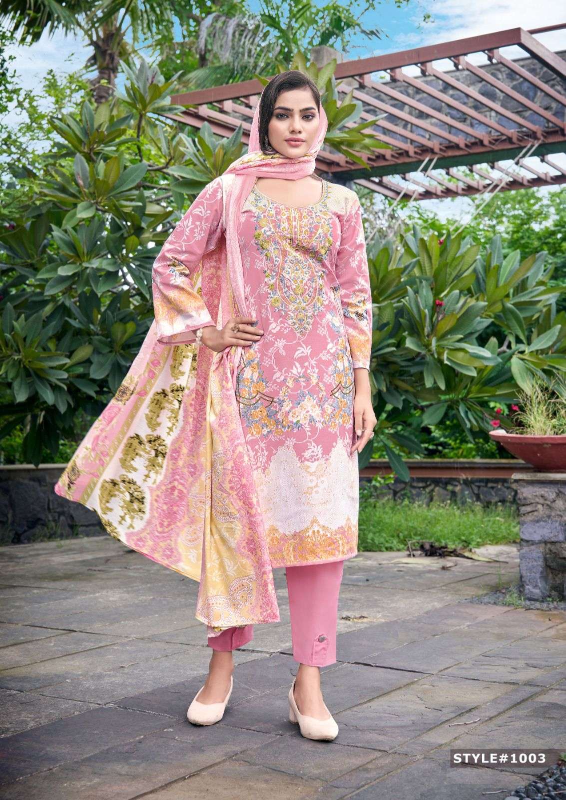 KEVAL FAB MIZAJ  M PRINTS VOL 1 COTTON DIGITAL PRINT WITH WORK SALWAR SUIT