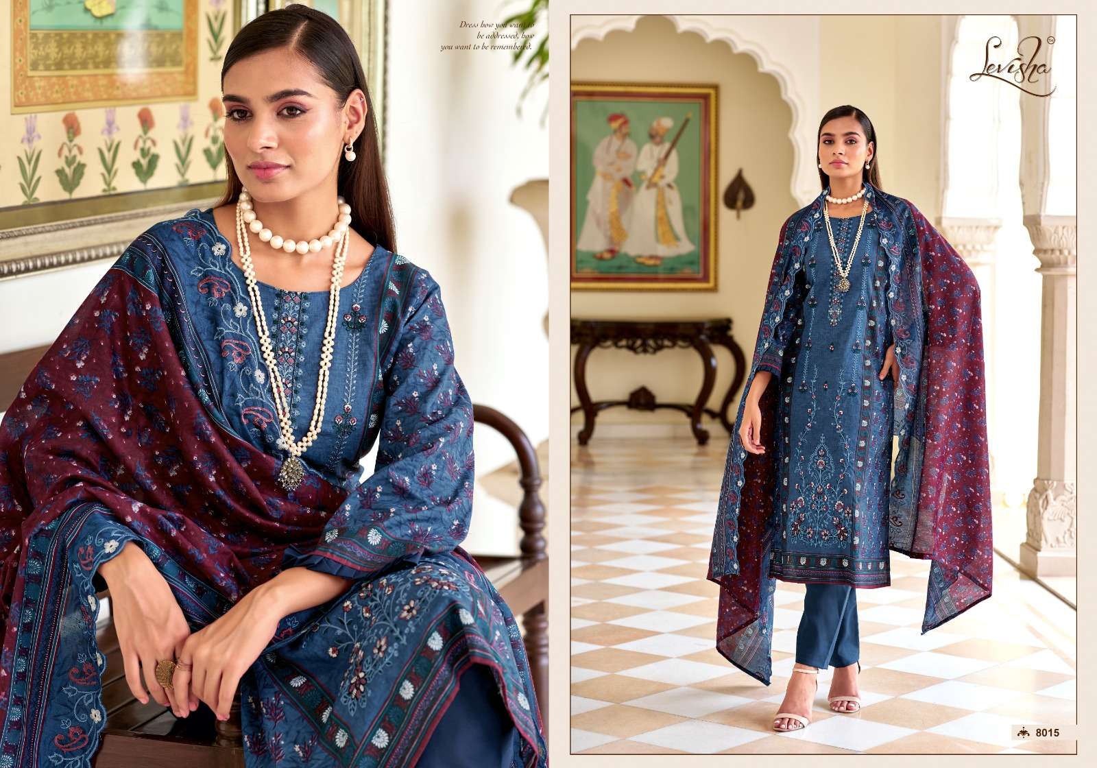LEVISHA MADHUBALA VOL 8 LAWN COTTON DIGITAL PRINT WITH FANCY WORK SUIT