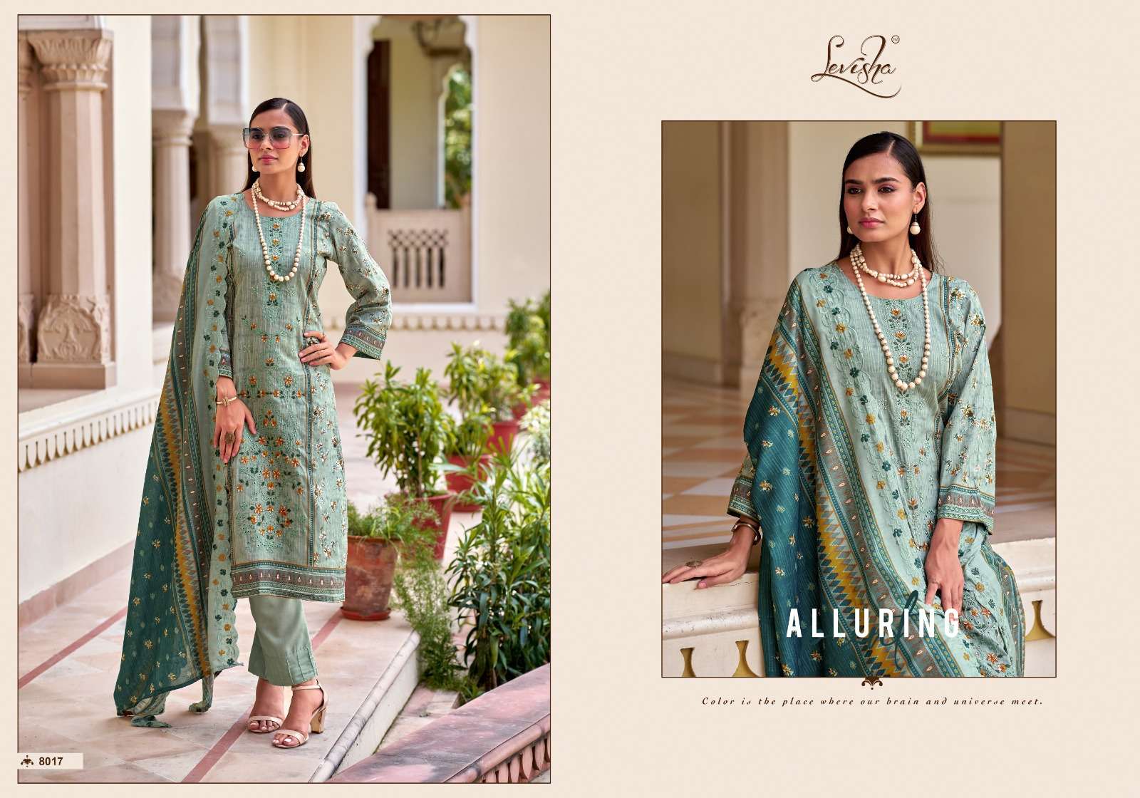 LEVISHA MADHUBALA VOL 8 LAWN COTTON DIGITAL PRINT WITH FANCY WORK SUIT