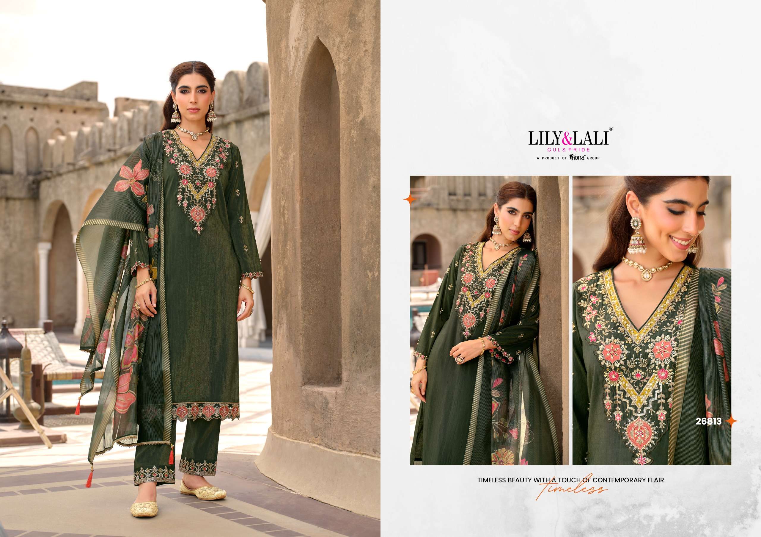 LILY AND LALI ARIANA SIMER SILK BEAUTIFUL DESIGNER LOOK READY MADE LADIES SUIT