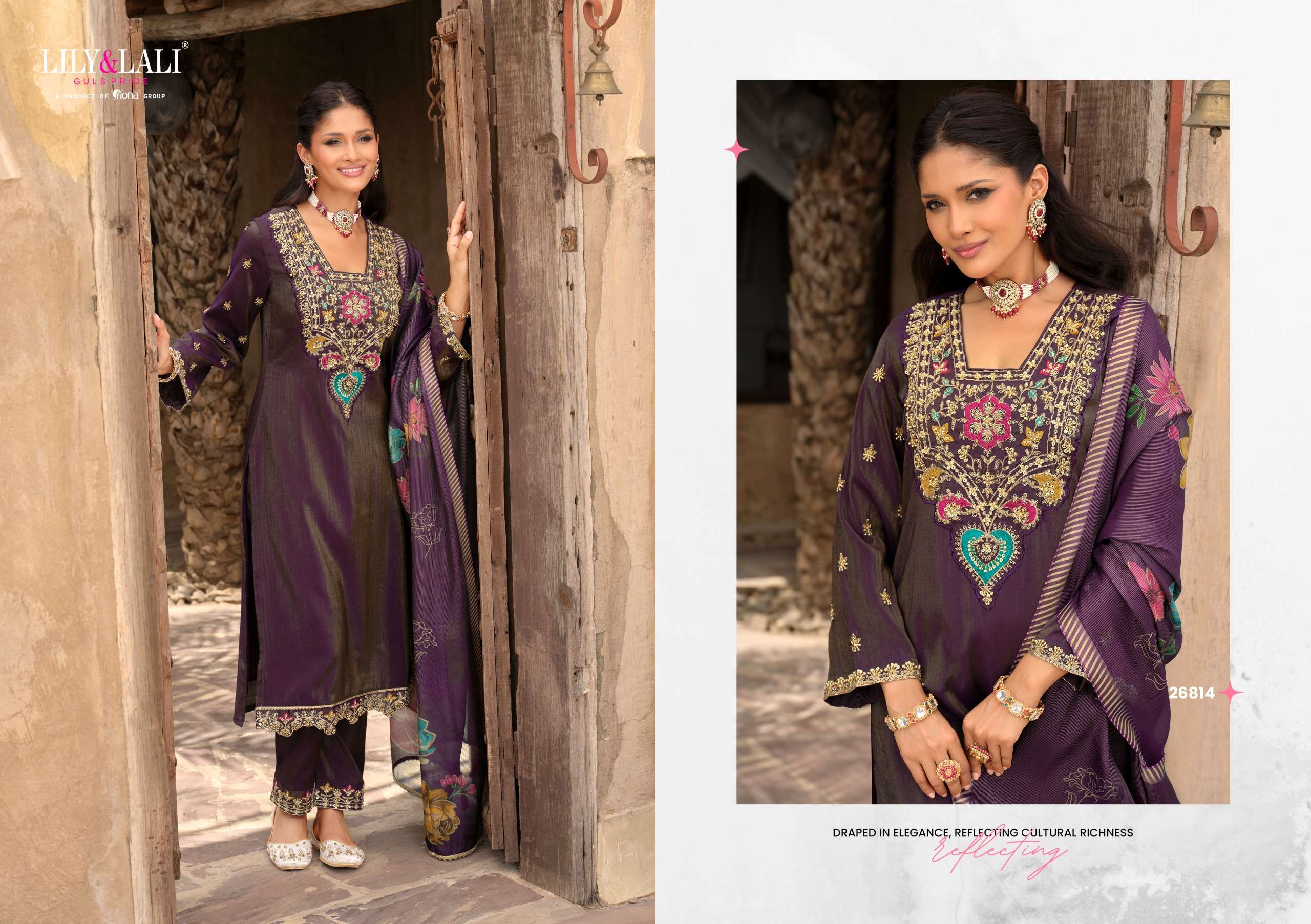 LILY AND LALI ARIANA SIMER SILK BEAUTIFUL DESIGNER LOOK READY MADE LADIES SUIT