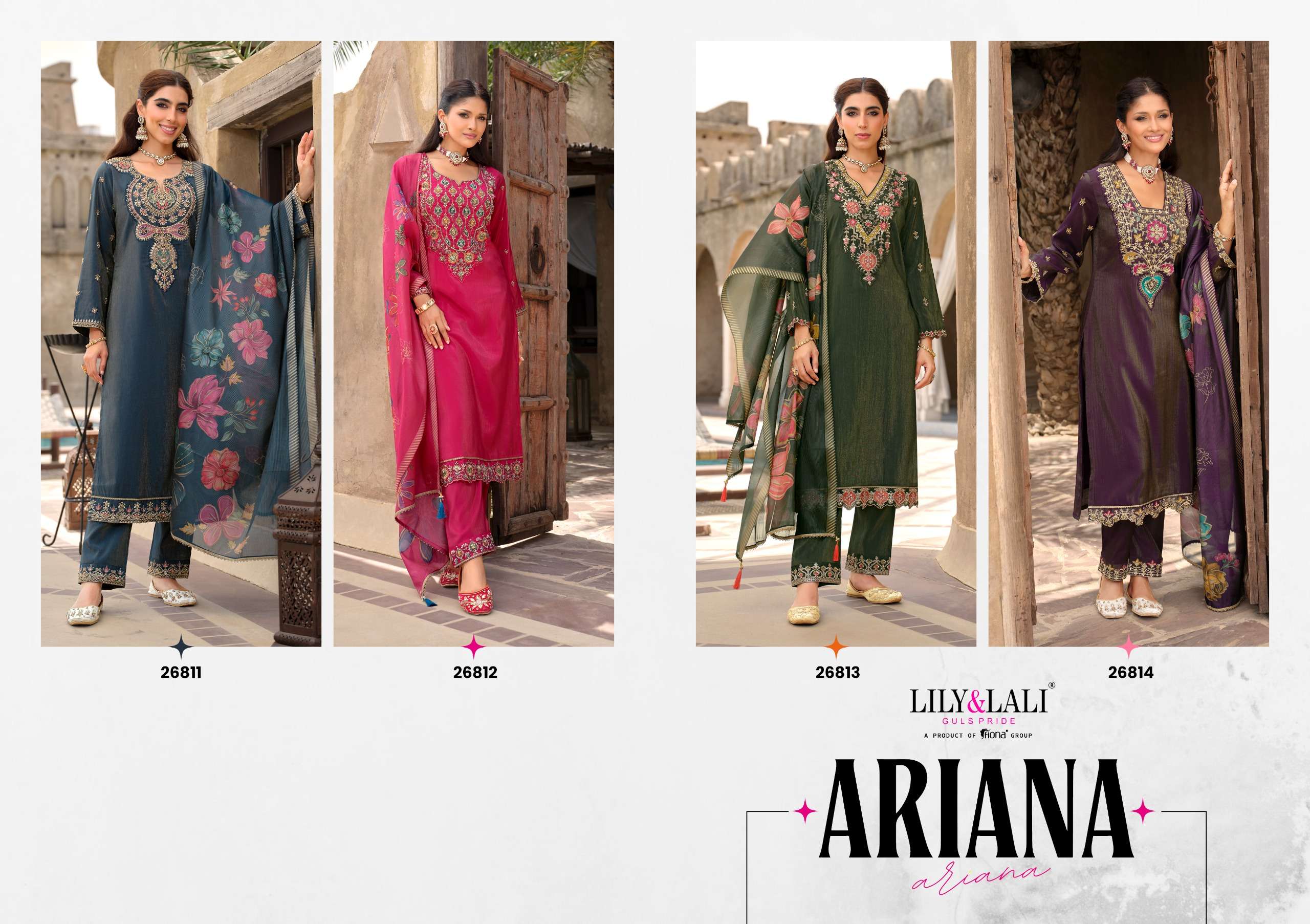 LILY AND LALI ARIANA SIMER SILK BEAUTIFUL DESIGNER LOOK READY MADE LADIES SUIT