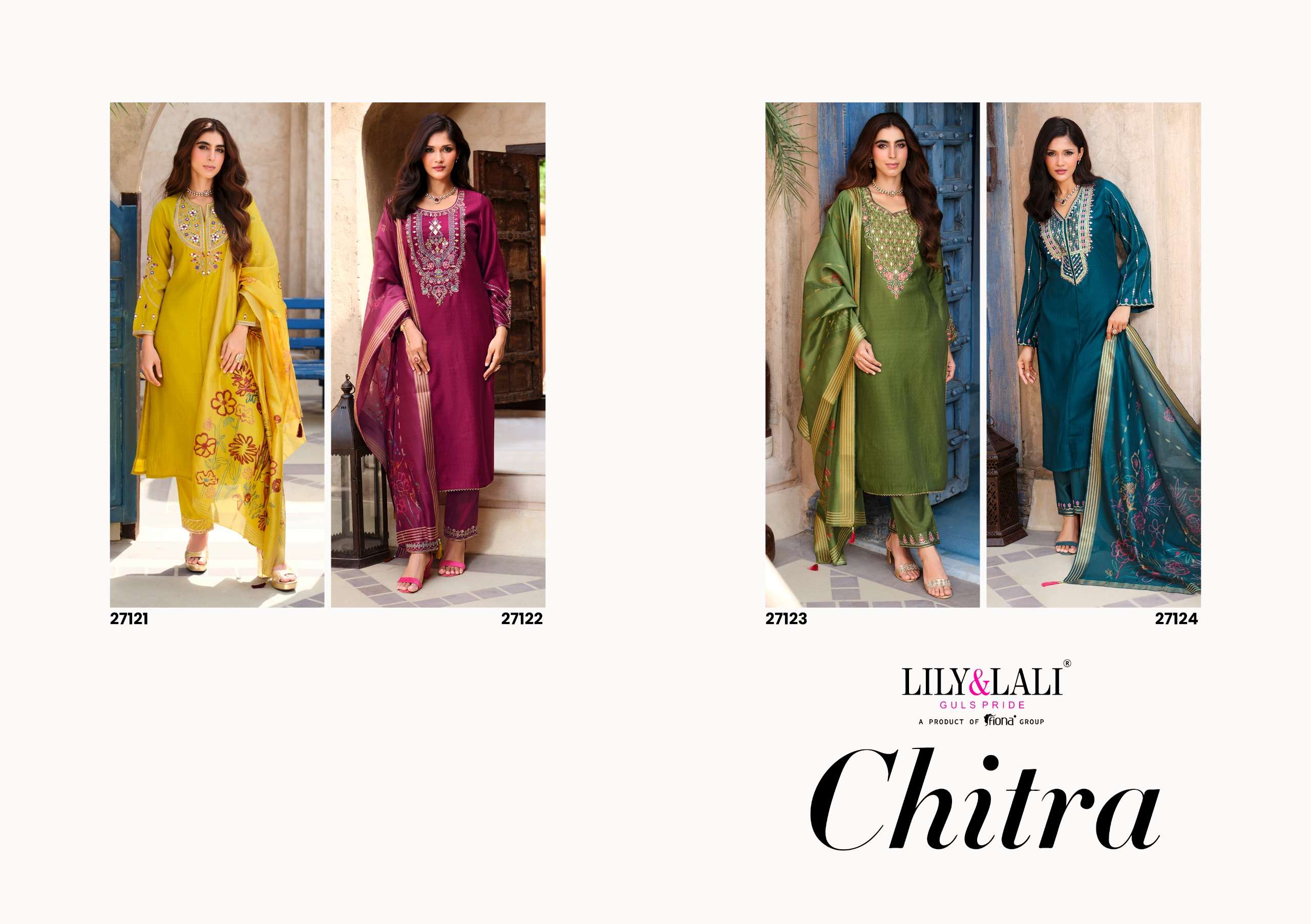 LILY AND LALI CHITRA VISCOSE SILK FANCY DESIGNER WORK FESTIVE WEAR SUIT
