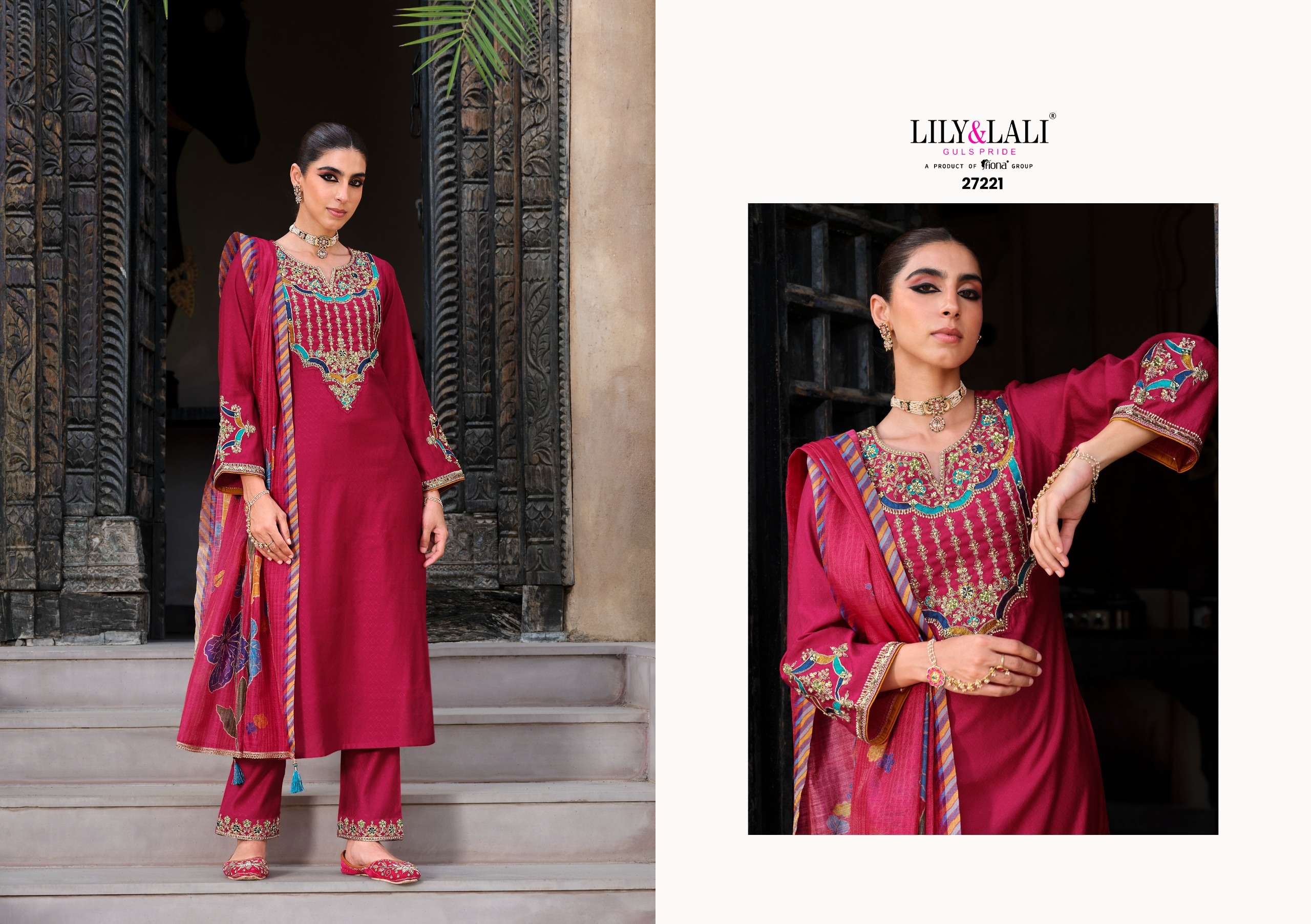 LILY AND LALI DEEPIKA SILK BEAUTIFUL EMBROIDERY DESIGNER READY MADE LADIES SUITS 