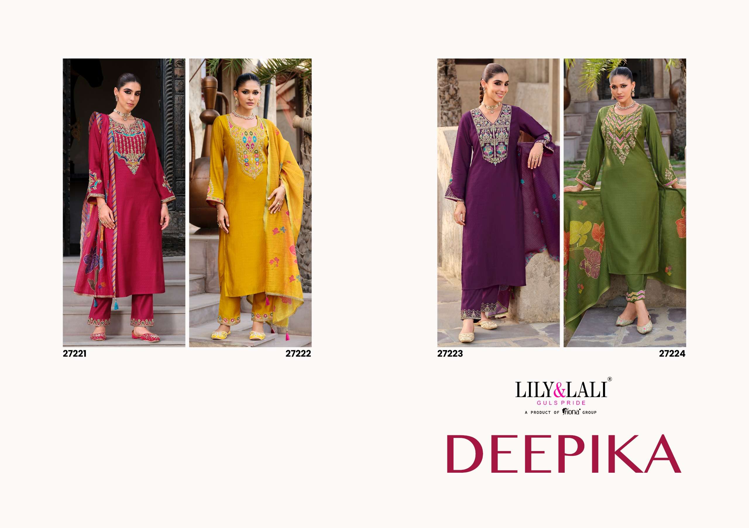 LILY AND LALI DEEPIKA SILK BEAUTIFUL EMBROIDERY DESIGNER READY MADE LADIES SUITS 