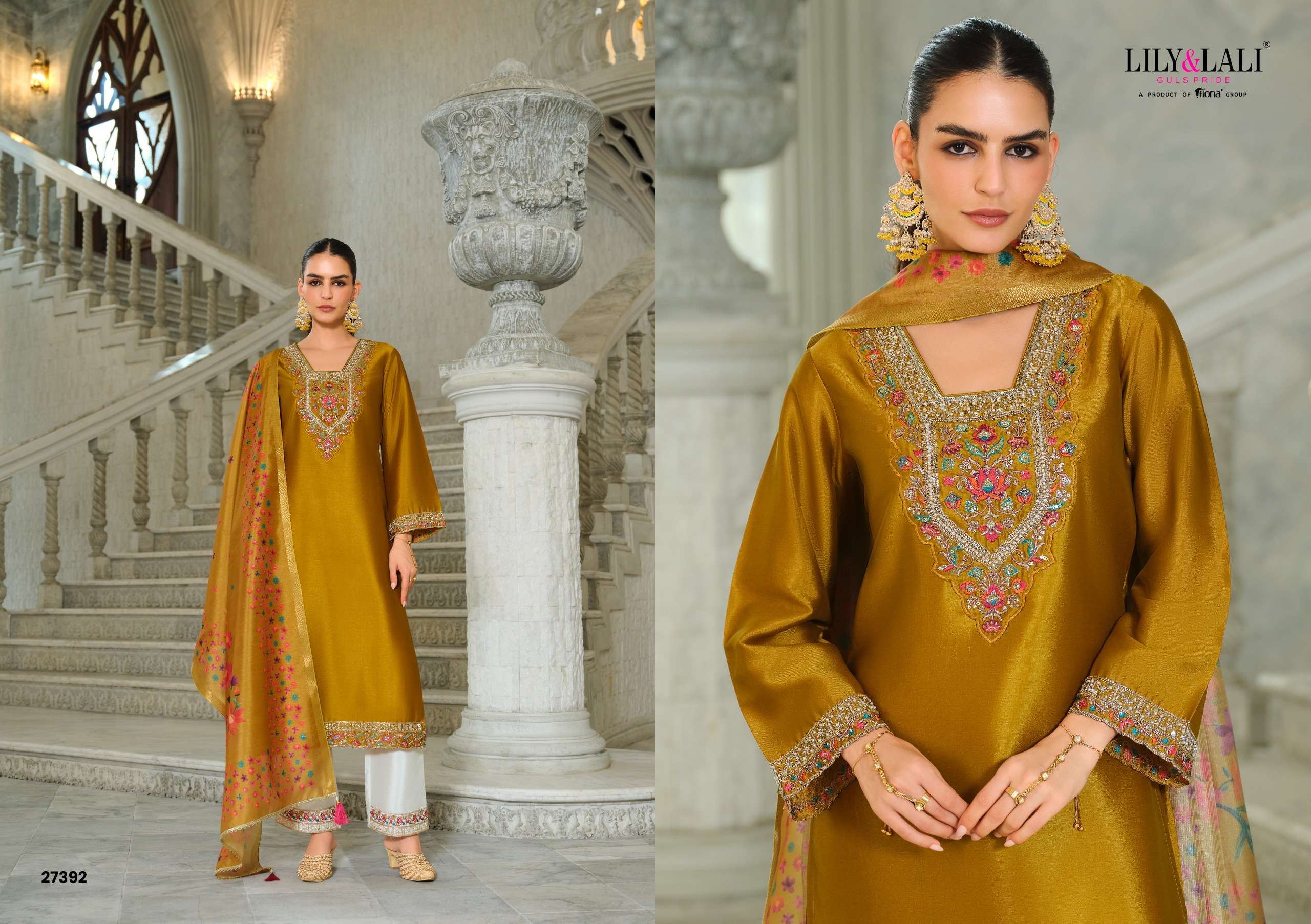 LILY AND LALI MONICA SILK FANCY DESIGNER READY MADE LADIES SUITS 
