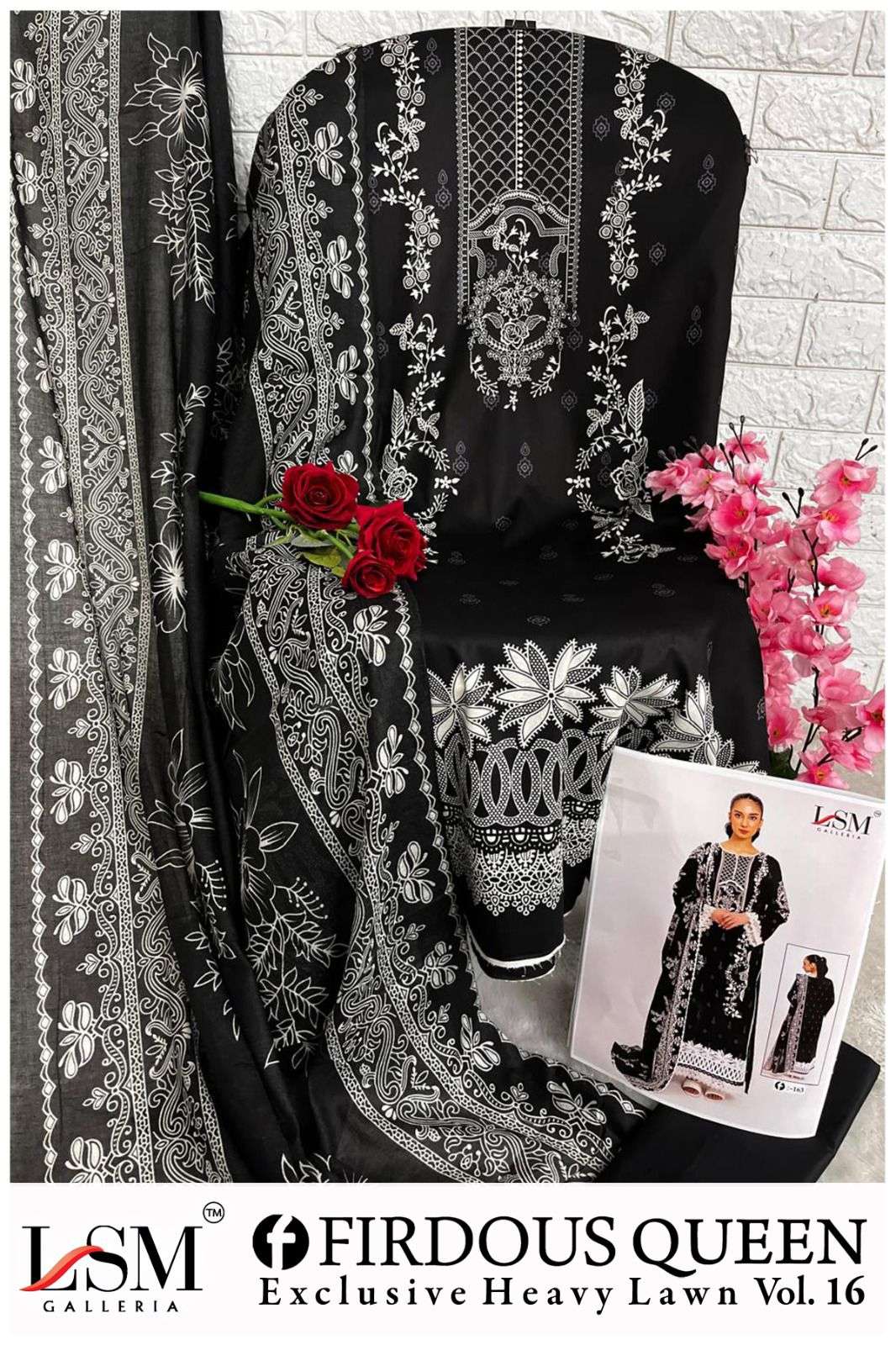 LSM GALLERIA FIRDOUS QUEEN LAWN VOL 16 LAWN COTTON DIGITAL PRINT SALWAR SUIT