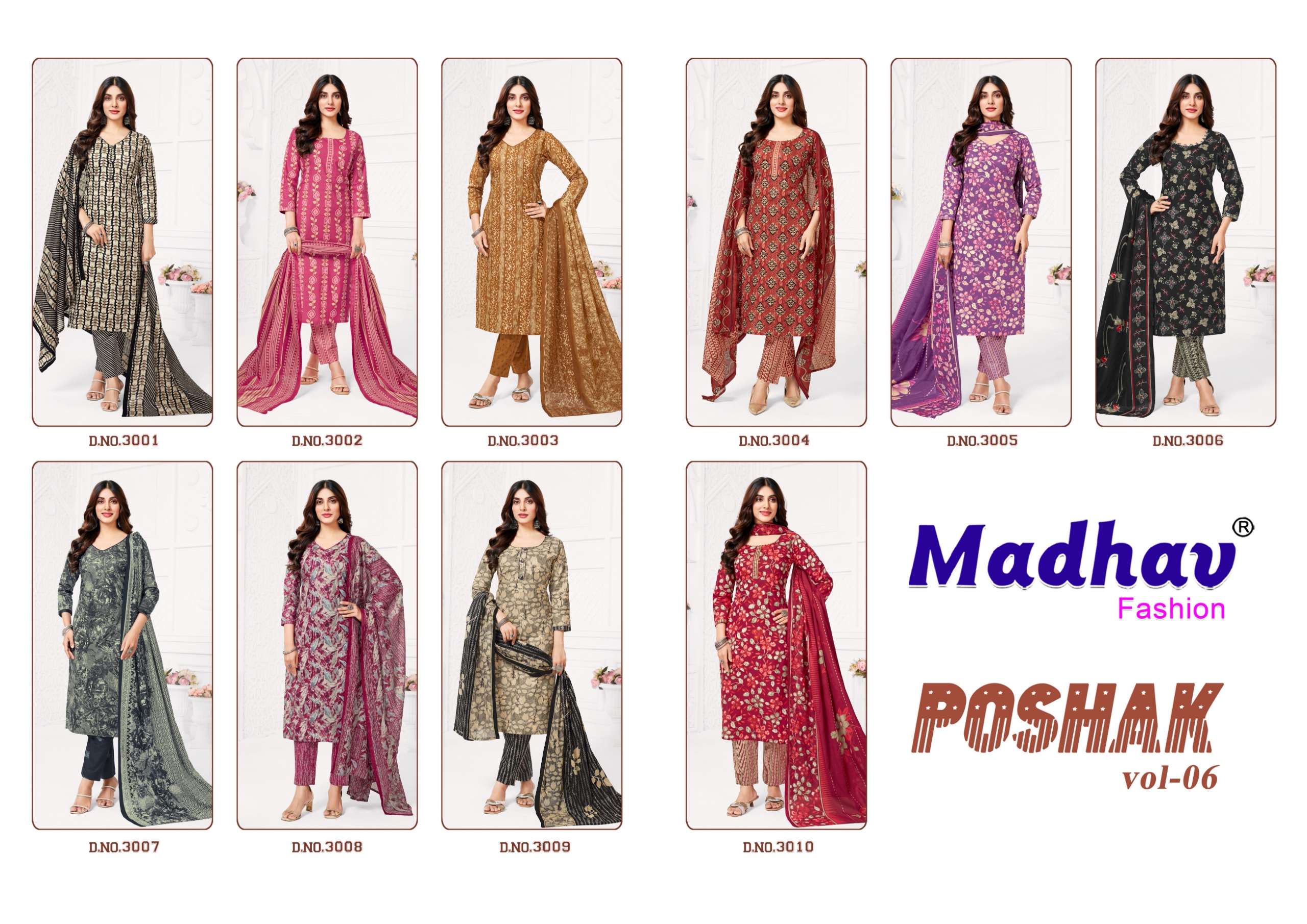 MADHAV FASHION POSHAK VOL 6 COTTON PRINTED SALWAR SUIT