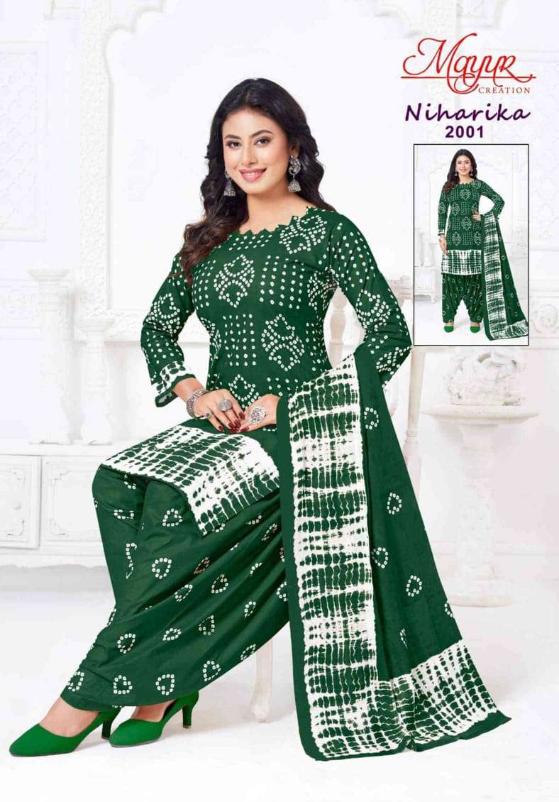 MAYUR CREATION NIHARIKA VOL 2 COTTON BANDHANI PRINT PATIYALA DRESS 