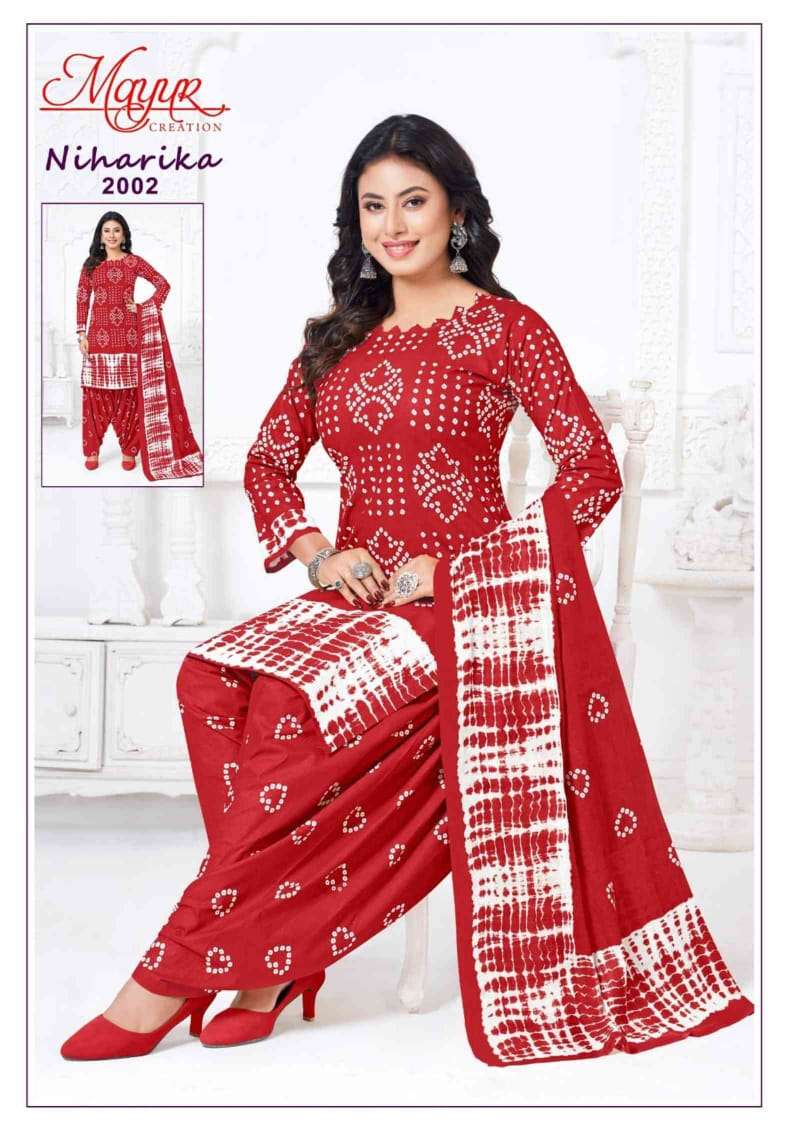 MAYUR CREATION NIHARIKA VOL 2 COTTON BANDHANI PRINT PATIYALA DRESS 