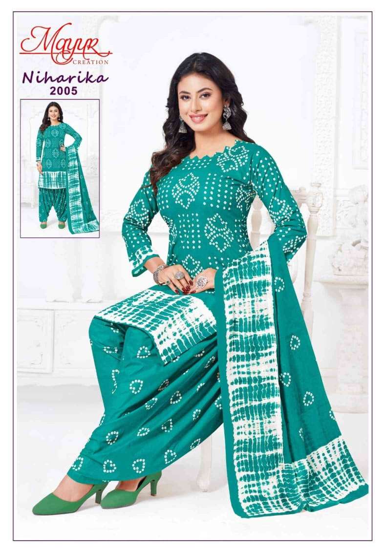 MAYUR CREATION NIHARIKA VOL 2 COTTON BANDHANI PRINT PATIYALA DRESS 