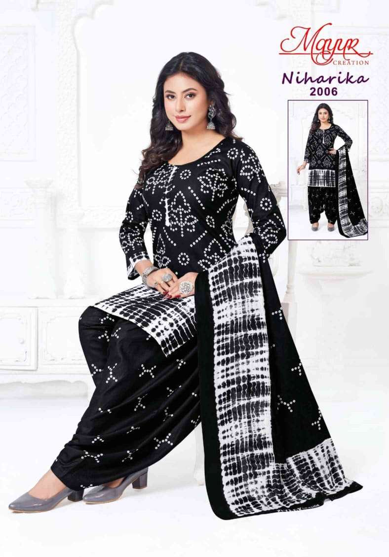 MAYUR CREATION NIHARIKA VOL 2 COTTON BANDHANI PRINT PATIYALA DRESS 