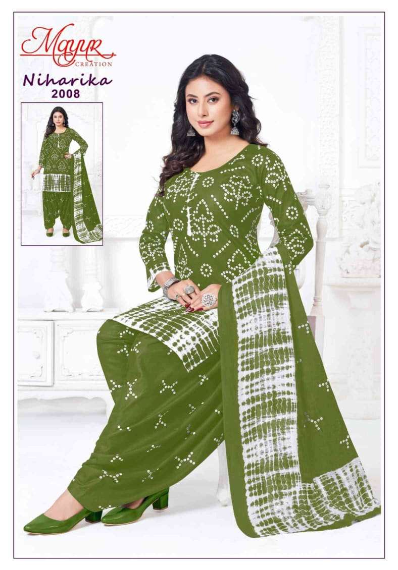 MAYUR CREATION NIHARIKA VOL 2 COTTON BANDHANI PRINT PATIYALA DRESS 