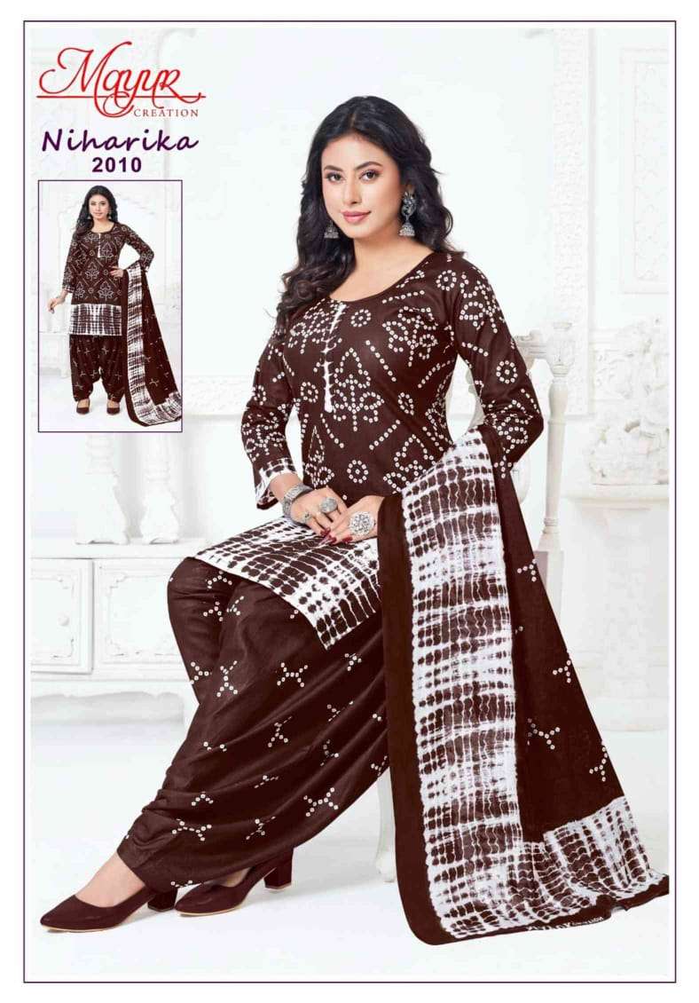 MAYUR CREATION NIHARIKA VOL 2 COTTON BANDHANI PRINT PATIYALA DRESS 