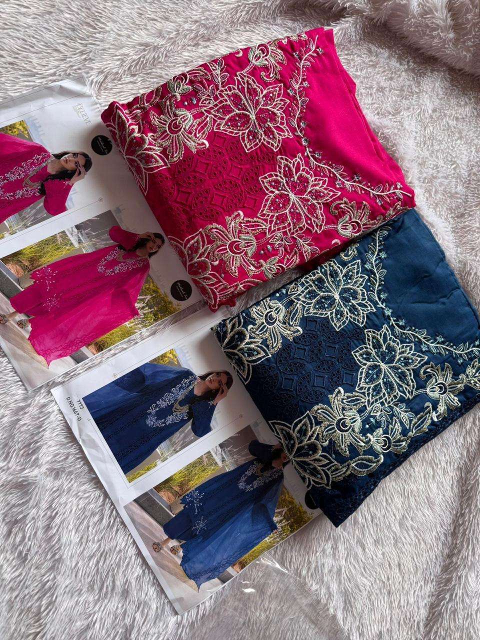 MEHBOOB TEX DESIGN NO - 1667 ABCD PURE COTTON LAWN HEAVY EMBROIDERED PAKISTANI SUIT