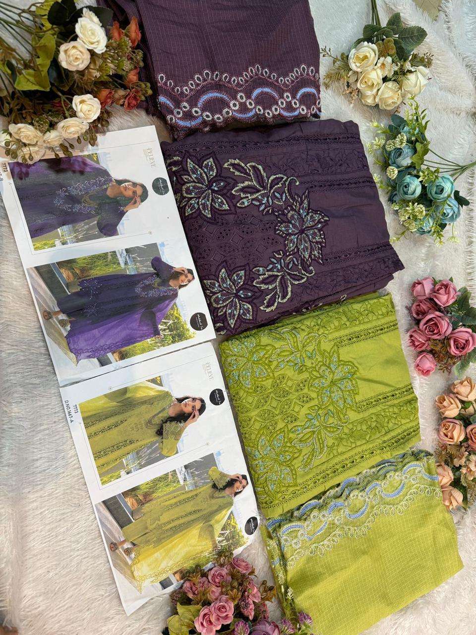 MEHBOOB TEX DESIGN NO - 1667 ABCD PURE COTTON LAWN HEAVY EMBROIDERED PAKISTANI SUIT