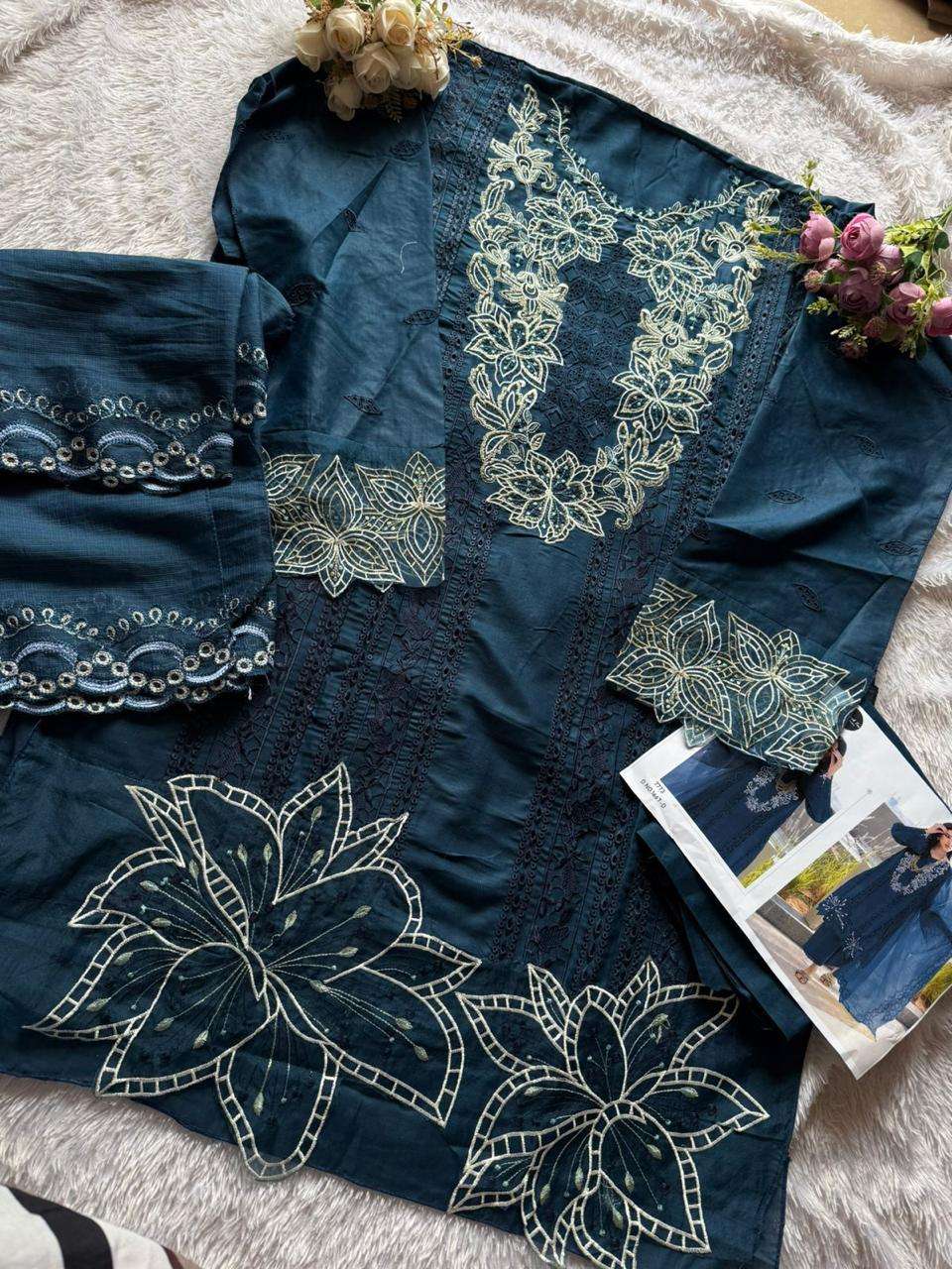 MEHBOOB TEX DESIGN NO - 1667 ABCD PURE COTTON LAWN HEAVY EMBROIDERED PAKISTANI SUIT