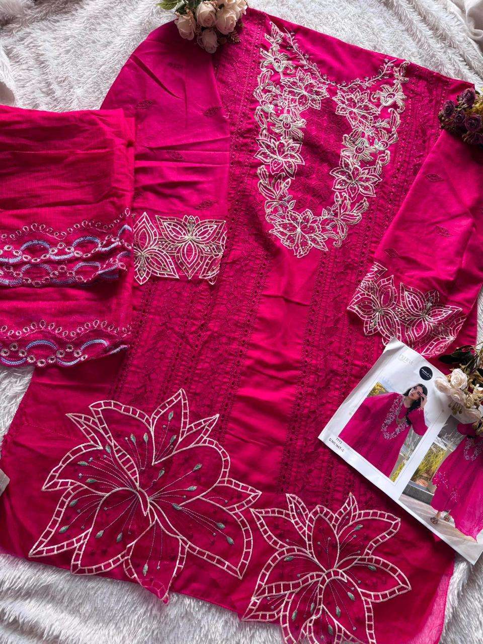 MEHBOOB TEX DESIGN NO - 1667 ABCD PURE COTTON LAWN HEAVY EMBROIDERED PAKISTANI SUIT